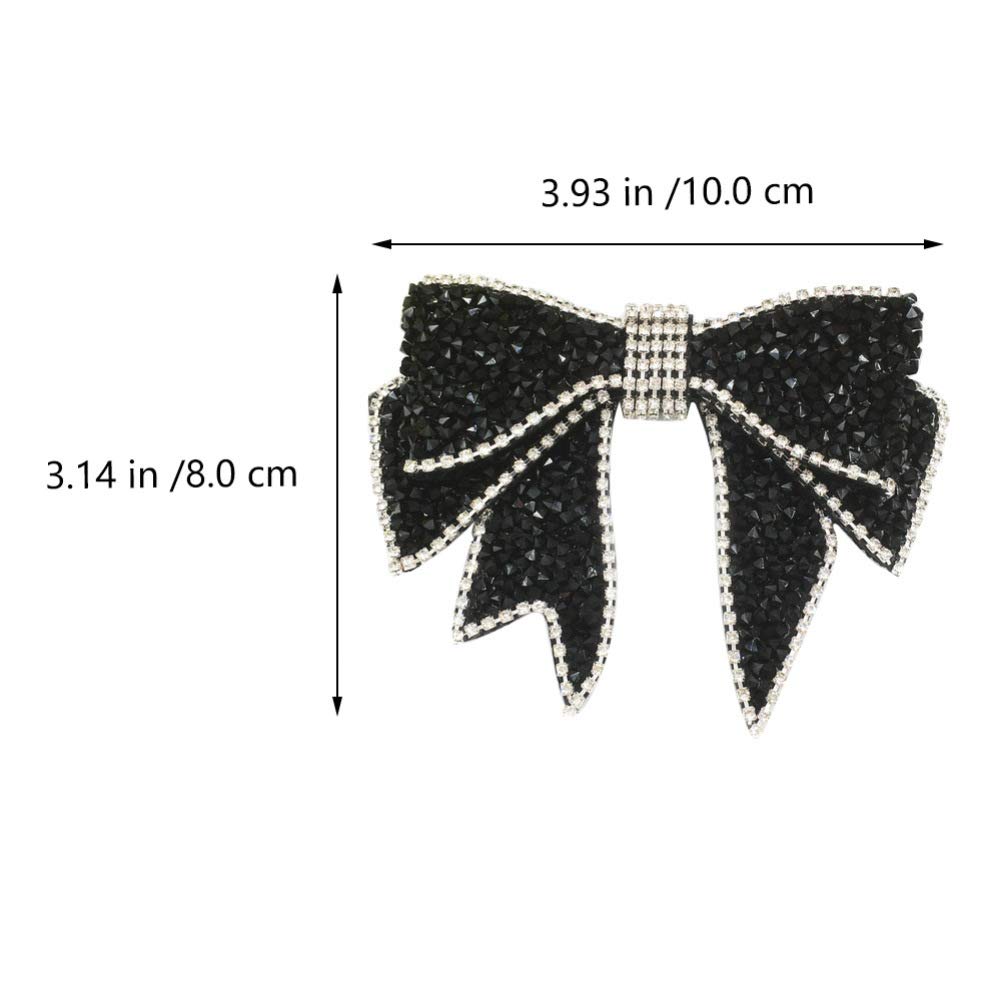 Sparkling Rhinestone Bow Shoe Clips - Crystal Bowknot Patches for Hat, Dress & Wedding Shoes - Elegant Pink Shoe Accessories for Bridal, Prom & Party Outfits