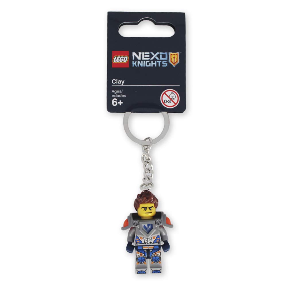 LEGO Nexo Knights Clay Keychain - Official LEGO Keyring 853521 for Kids & Collectors - Perfect for Backpacks, Gifts & Key Organization
