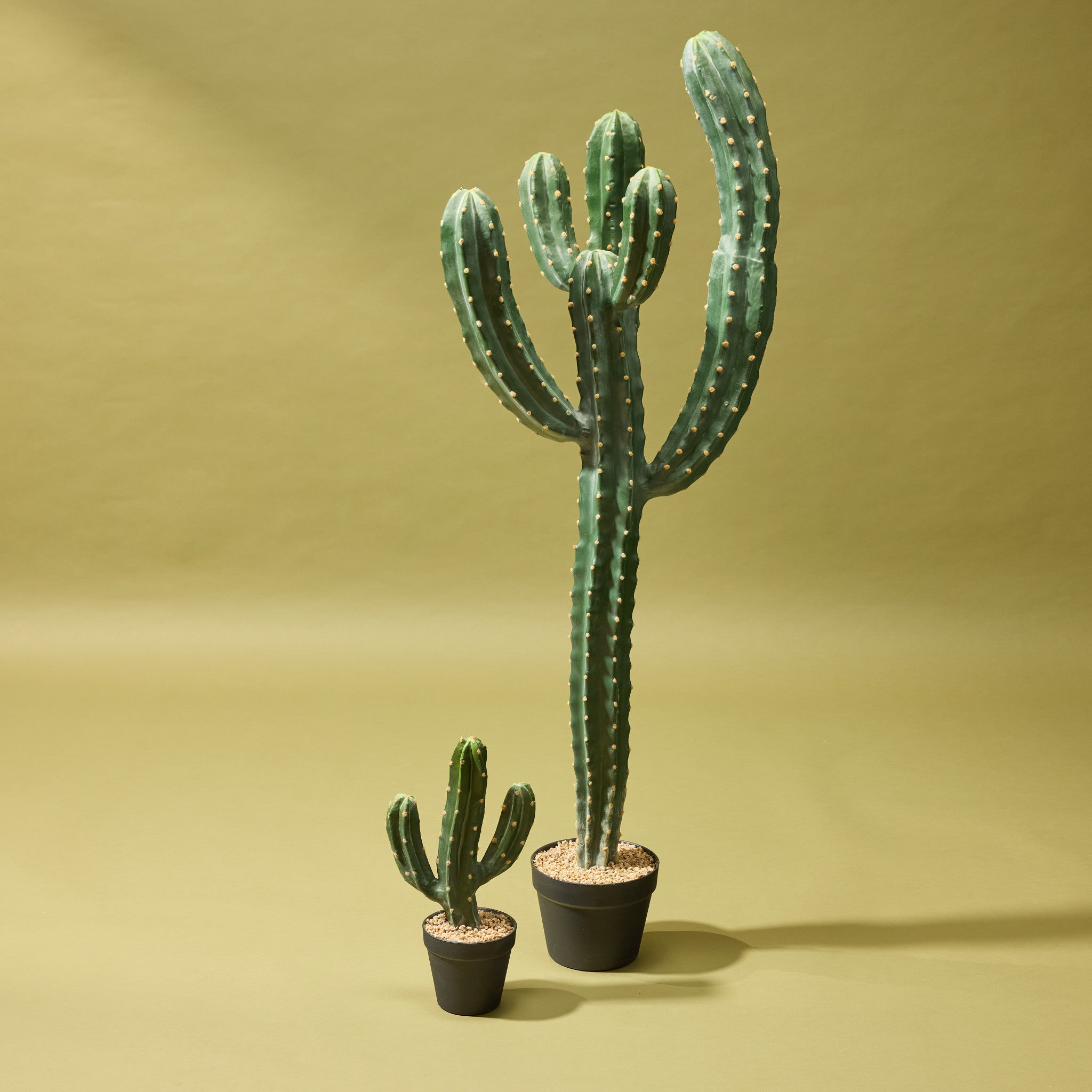 Artificial Saguaro Cactus in Decorative Garden Pot - 15.4 Inches Tall for Home, Office & Outdoor Decor | Perfect for Desert-Themed Landscaping and Interior Design