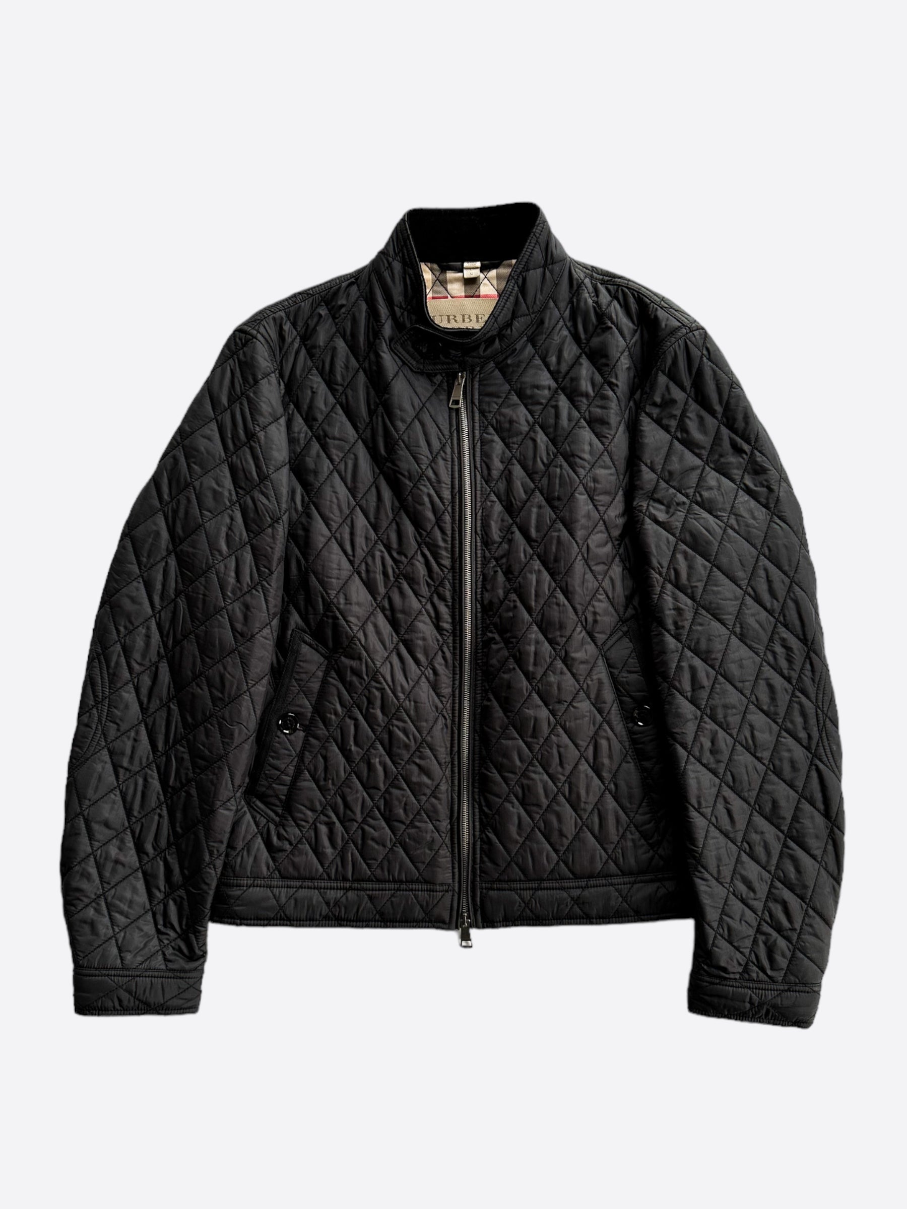 Burberry Brit Black Quilted Zip Up Jacket for Women - Stylish Winter Coat with Hood, Perfect for Outdoor Activities & Casual Wear