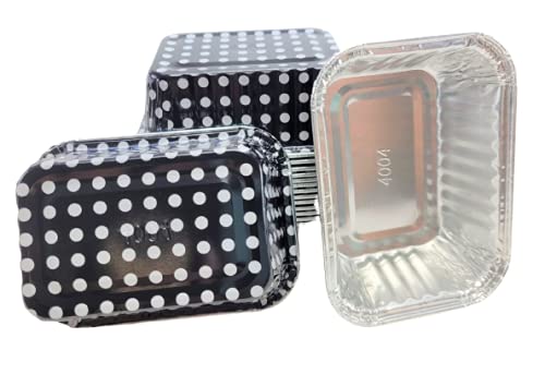 KitchenDance 6 oz Disposable Aluminum Mini Loaf Pans (Set of 12) - Perfect for Baking, Meal Prep & Party Favors - Choose Your Color & Lid Options #4004