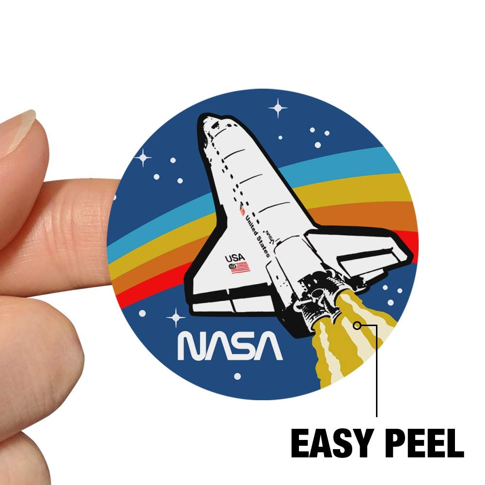 NASA Logo Space Shuttle Rainbow Planner Stickers - Scrapbooking, Journaling, DIY Craft Supplies for Bullet Journals, Calendars & School Projects