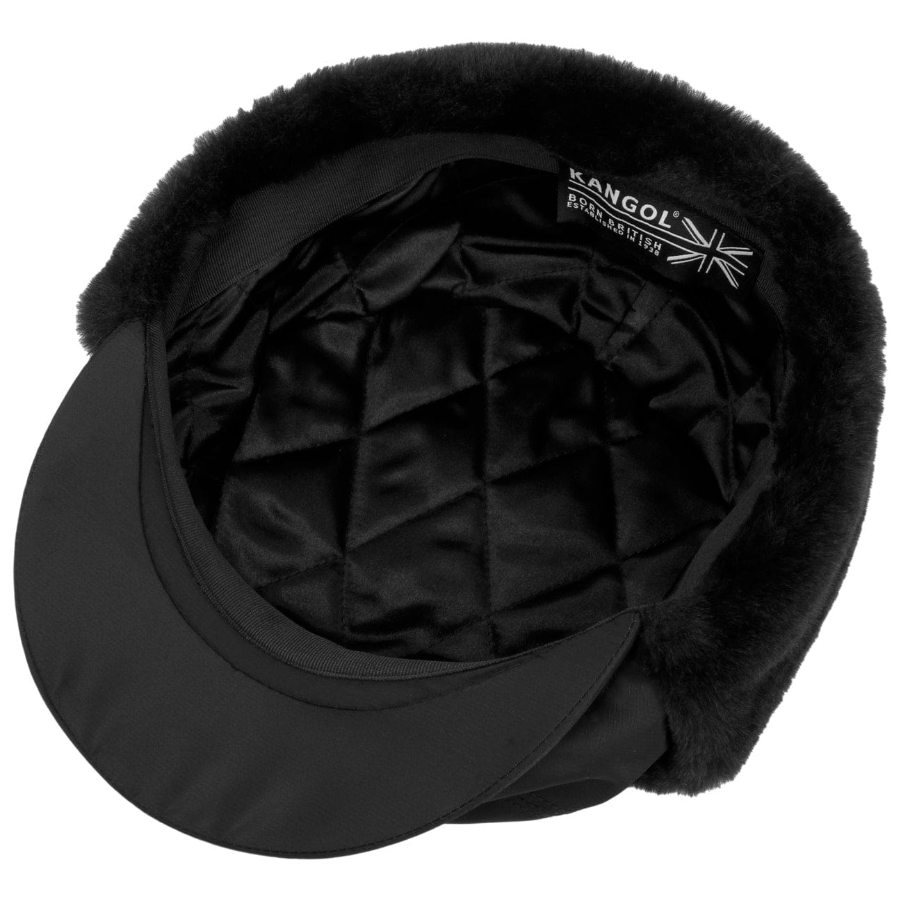Kangol Atchison Flat Cap with Ear Flaps - Winter Warm Wool Hat for Men & Women - Perfect for Outdoor Activities, Hiking, and Cold Weather Fashion