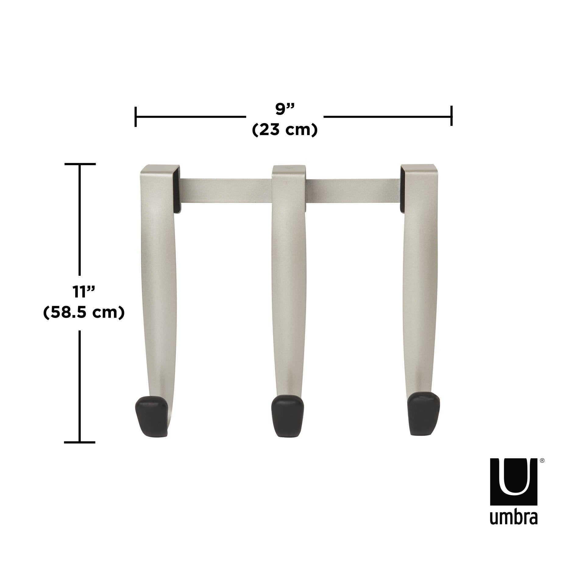 Over The Door Hooks Set of 3 - Heavy Duty Space Saving Hangers for Bathroom, Bedroom & Closet Organization