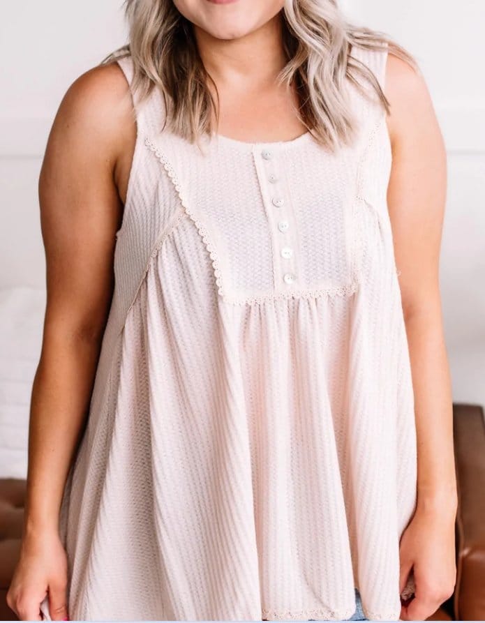 Happy Together Babydoll Tank Top in Hazel - Soft & Comfortable Lingerie for Women, Perfect for Sleepwear, Lounge Wear & Romantic Occasions