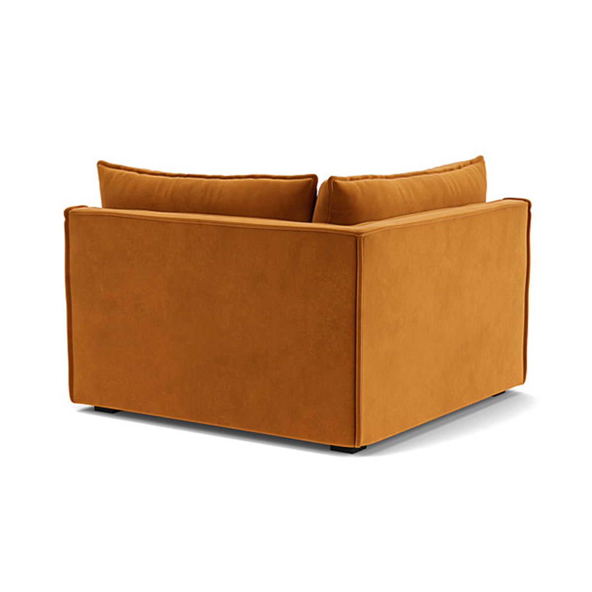 Daphne Velvet Right Corner Modular Sofa - 1 Seater Contemporary Sectional Couch for Small Spaces | Perfect for Apartments, Living Rooms & Cozy Corners