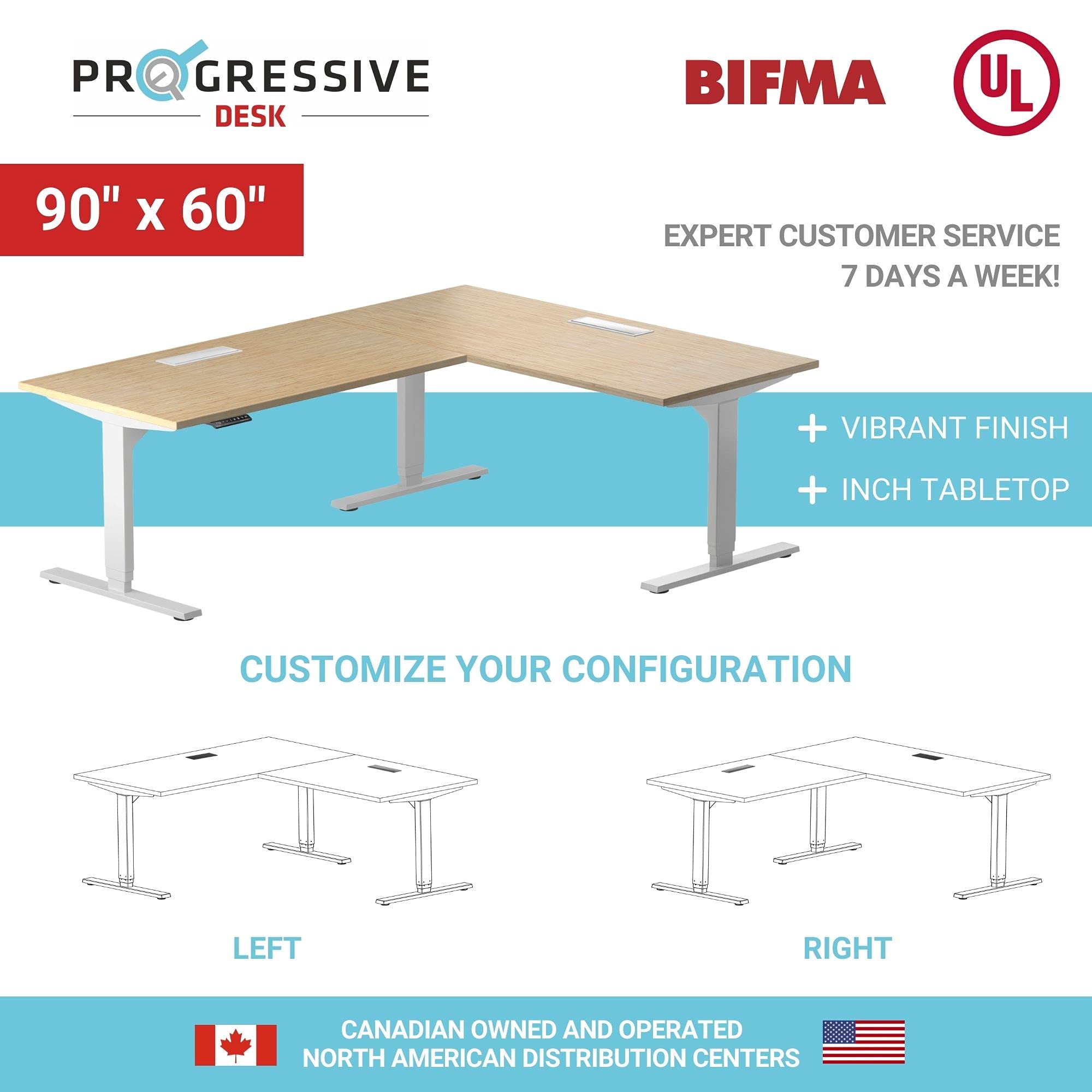 Electric Height Adjustable Standing Desk - 90
