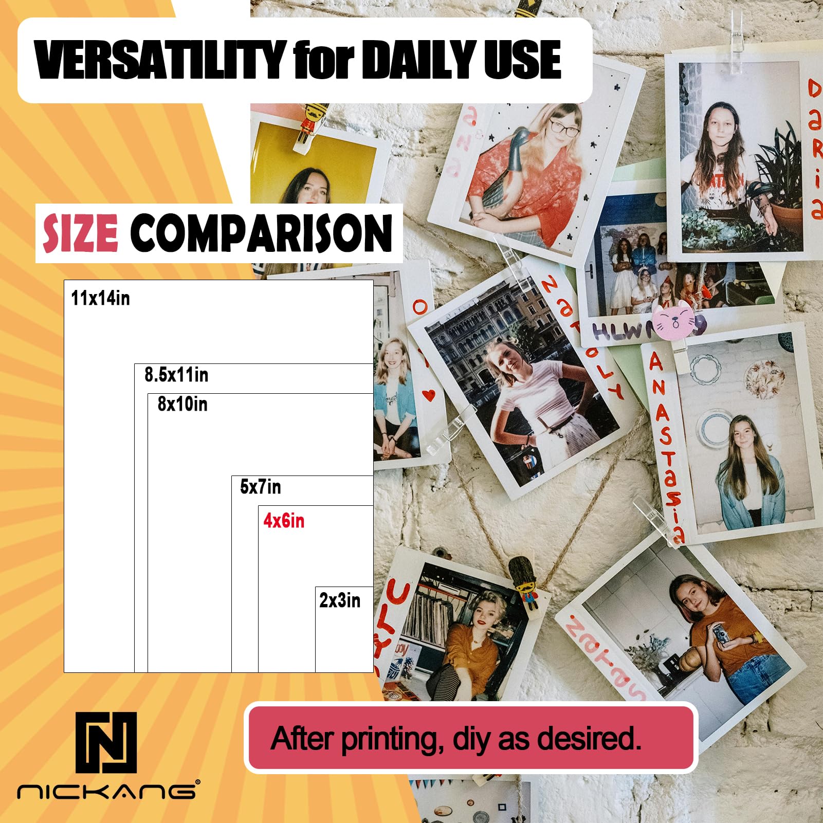 4x6 Glossy Photo Paper for Inkjet Printers - 120 Sheets, 200 GSM Premium Quality - Perfect for Family Photos, Scrapbooking & Professional Printing