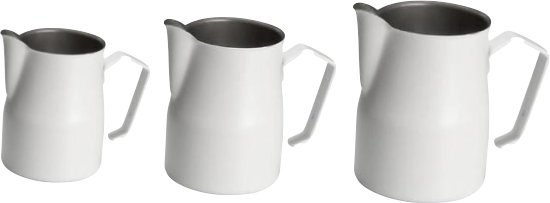 Premium MOTTA Milk Frothing Pitcher - 12oz Stainless Steel White Barista Milk Steamer for Latte Art & Coffee Making - Perfect for Home Baristas & Coffee Shops