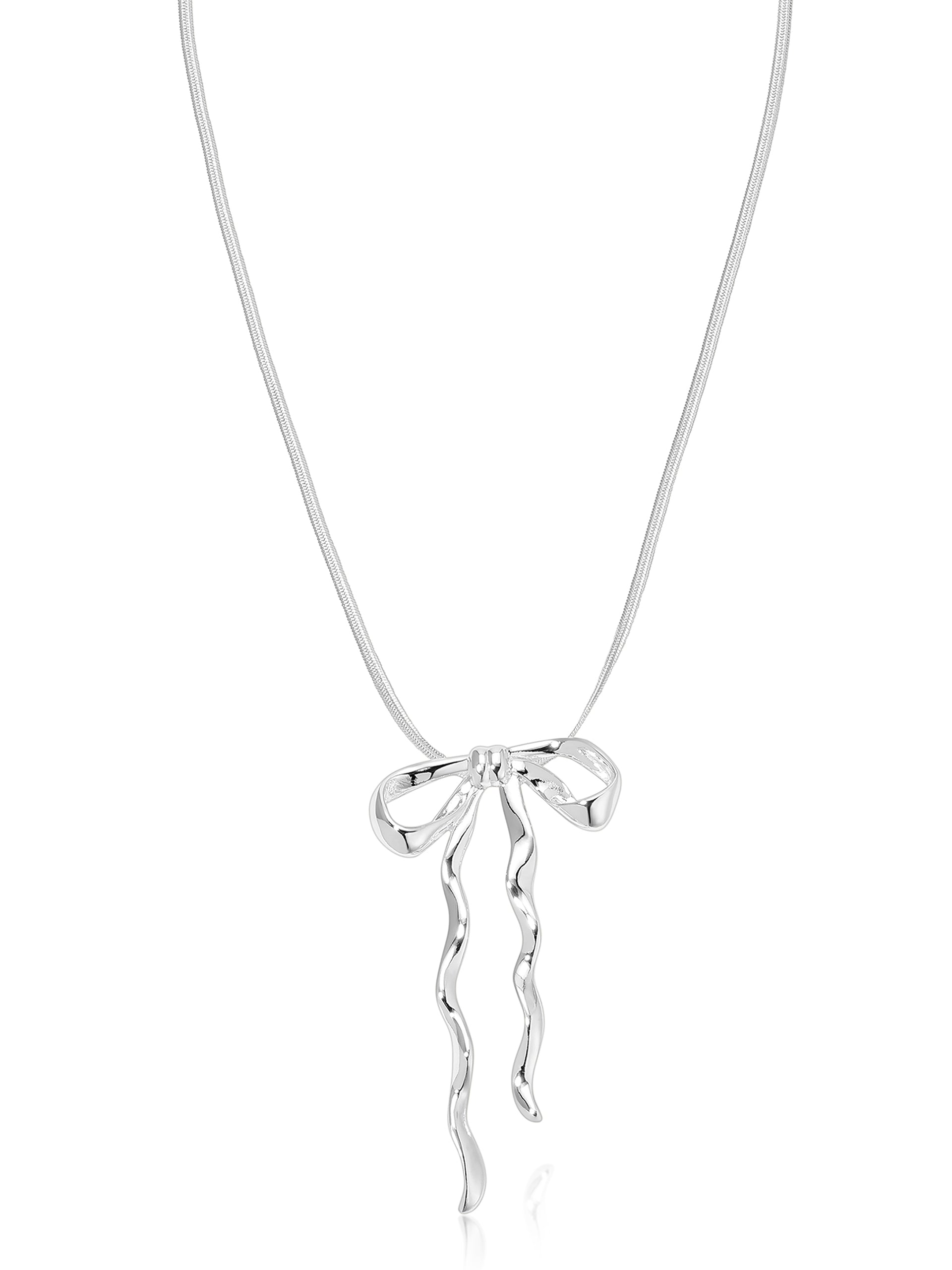 Bow Organica Pendant Necklace - Elegant Handmade Jewelry for Women | Perfect Gift for Birthday, Anniversary & Special Occasions