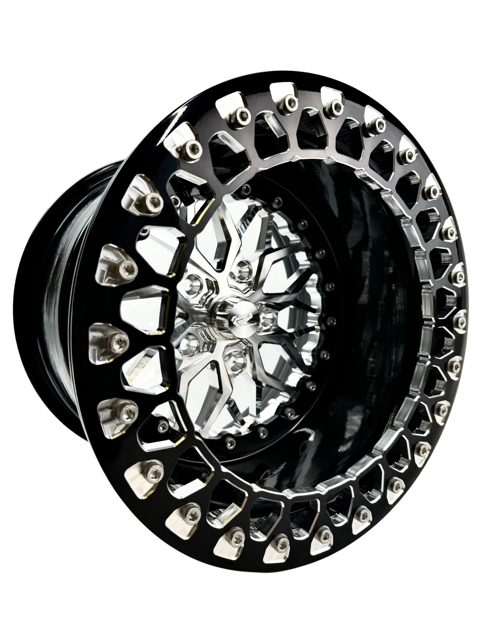 Ultra Light Impact Beadlock Silver RZR PRO R 5X4.5 Wheels - High-Performance Off-Road Wheels for UTVs & Side-by-Sides - Perfect for Trail Riding, Mudding & Rock Crawling