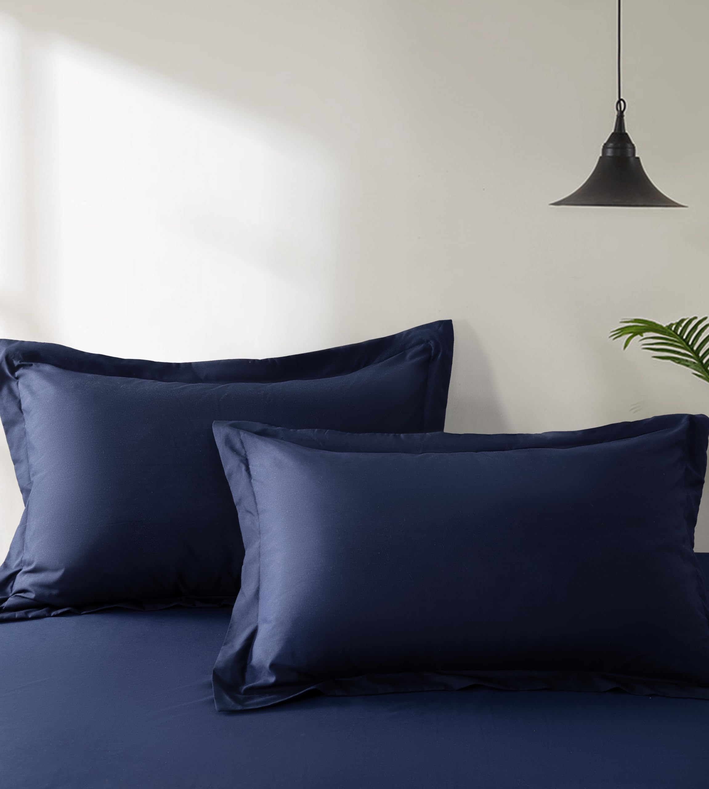 2 Pack Toddler Pillow Cases 12x16 Inches - Navy Blue Soft Breathable Microfiber Pillow Covers with Wide Edge Envelope Closure | Non-Shrinking Kids Bedding for Nursery, Daycare & Travel