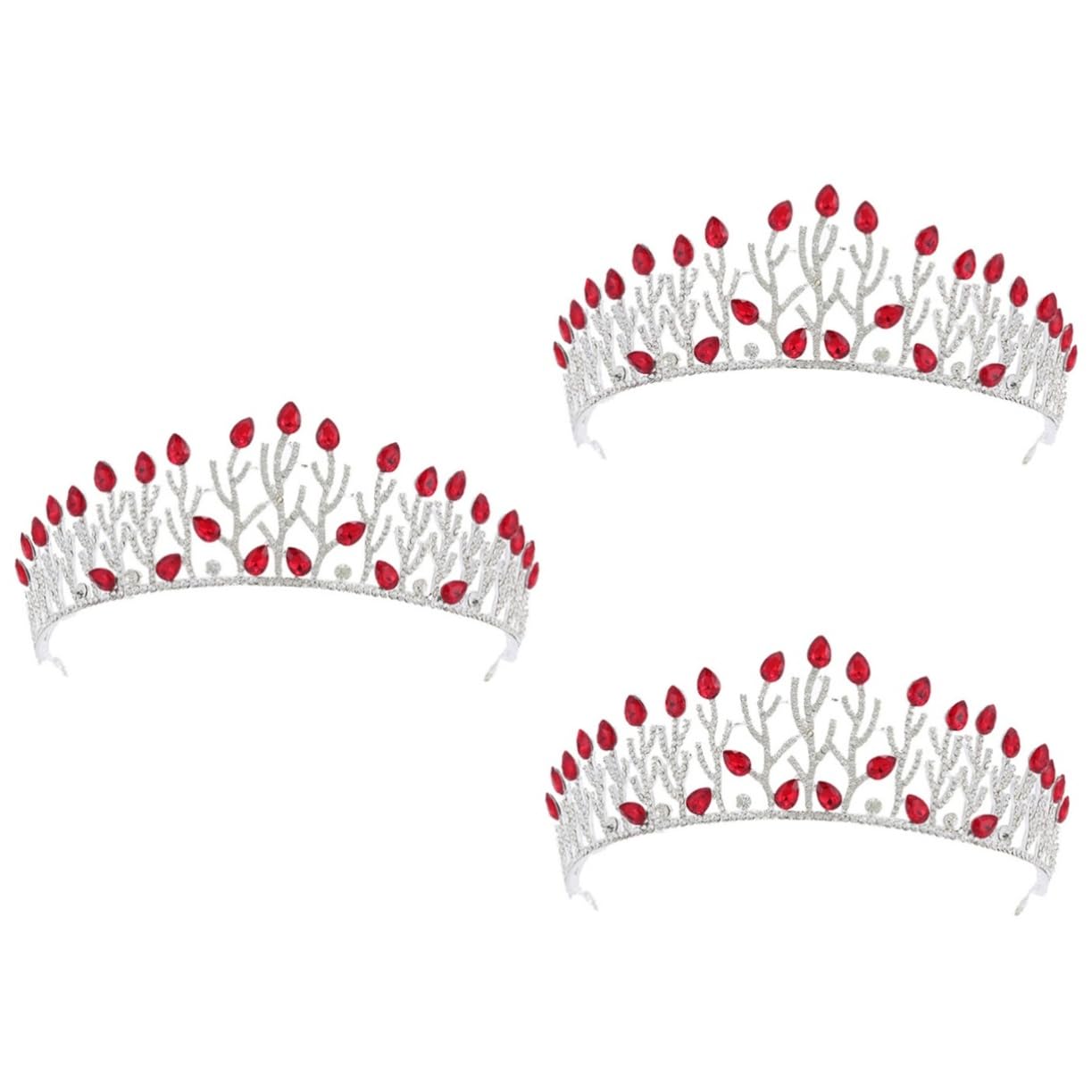 ABOOFAN 3-Piece Rhinestone Bridal Tiara Set - Sparkling Wedding Headpiece for Women, Crystal Hair Crown for Bride, Perfect for Weddings, Prom, Pageants & Special Occasions