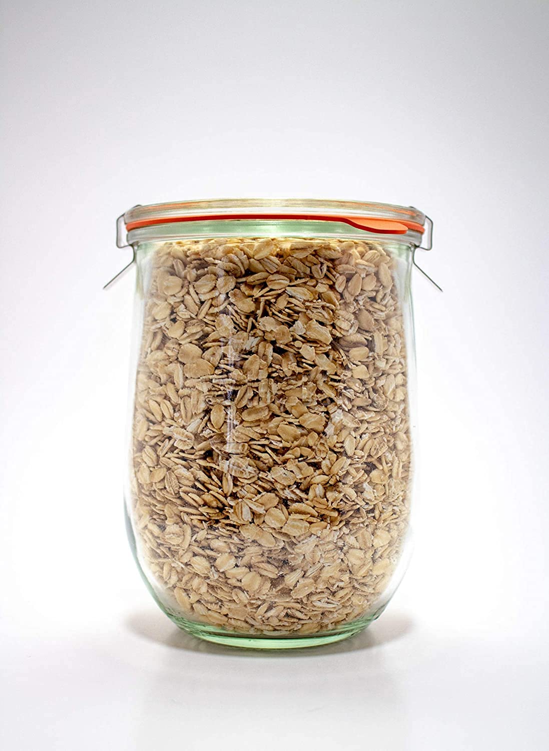 **Weck Jars 1 Liter - Large Glass Sourdough Starter Jars with Glass Lid - Wide Mouth Tulip Jar for Fermenting, Pickling & Food Storage - Includes Cork Lid & Keep Fresh Cover (2-Pack) - Perfect for Homemade Bread, Kombucha & Canning**