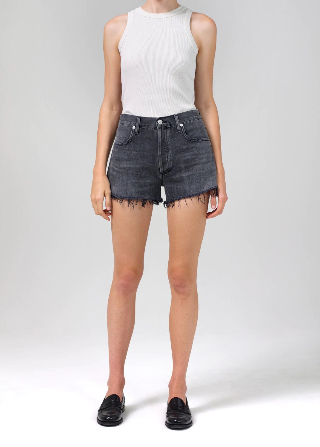 Annabelle Women's High Waisted Denim Shorts - Stretch Comfort Fit for Summer & Casual Wear | Perfect for Beach, Travel, and Everyday Outfits