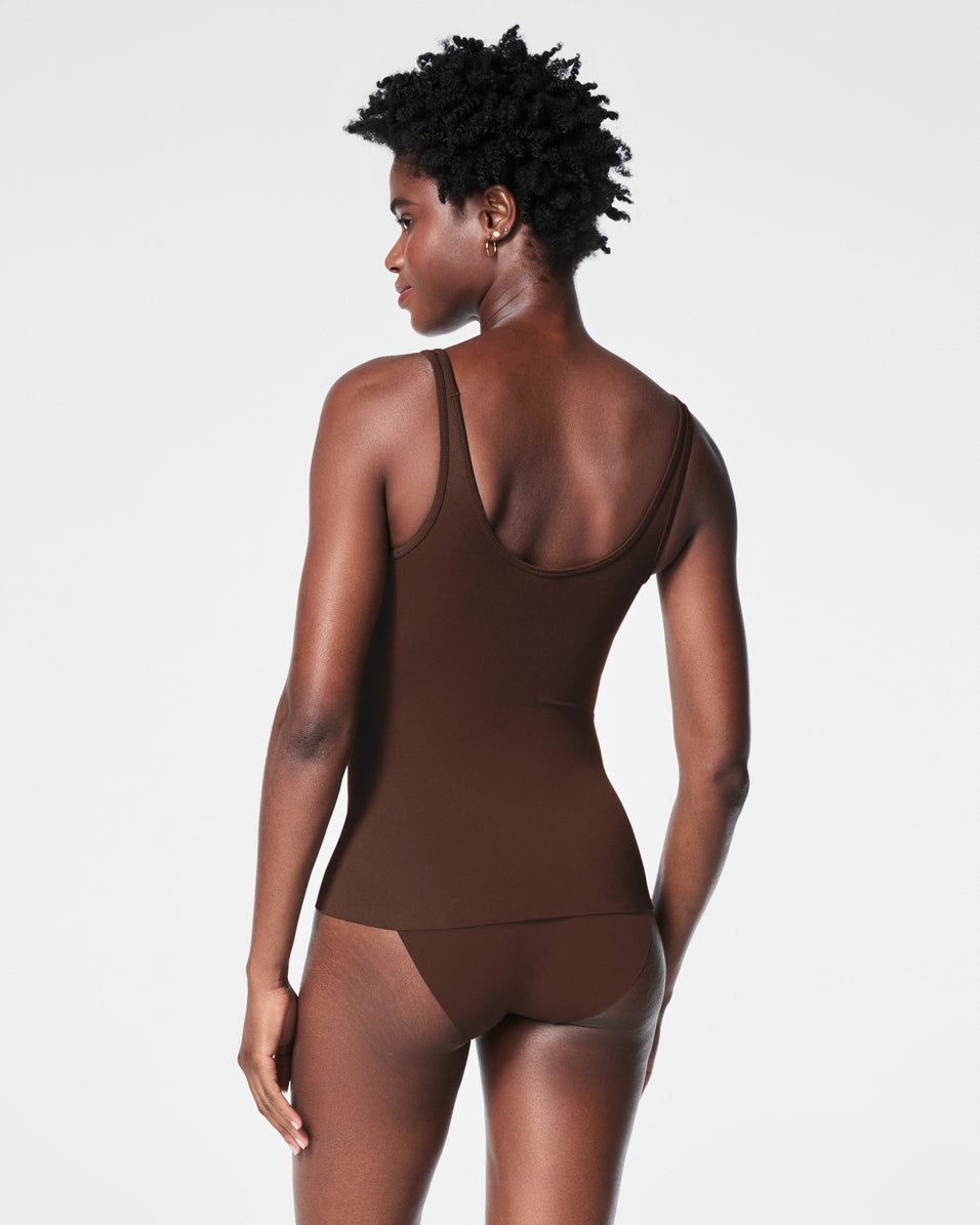 SPANX Sculpt™ Seamless Power Tank Top for Women - Shapewear T-Shirt with Built-in Bra for Smoothing & Slimming - Perfect for Work, Gym & Everyday Wear