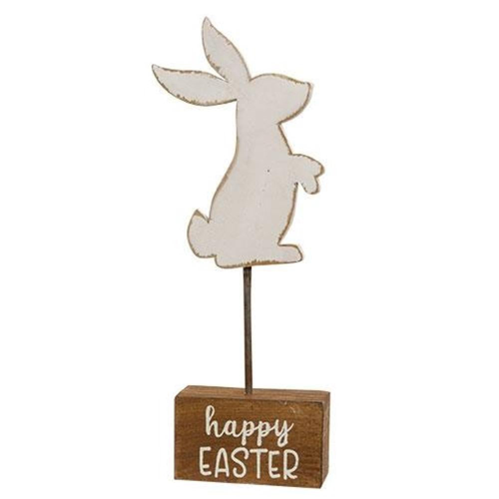 Easter Bunny Pedestal Decor - Spring Home Decorations, Table Centerpiece for Easter Party, Holiday Decor, Indoor & Outdoor Use