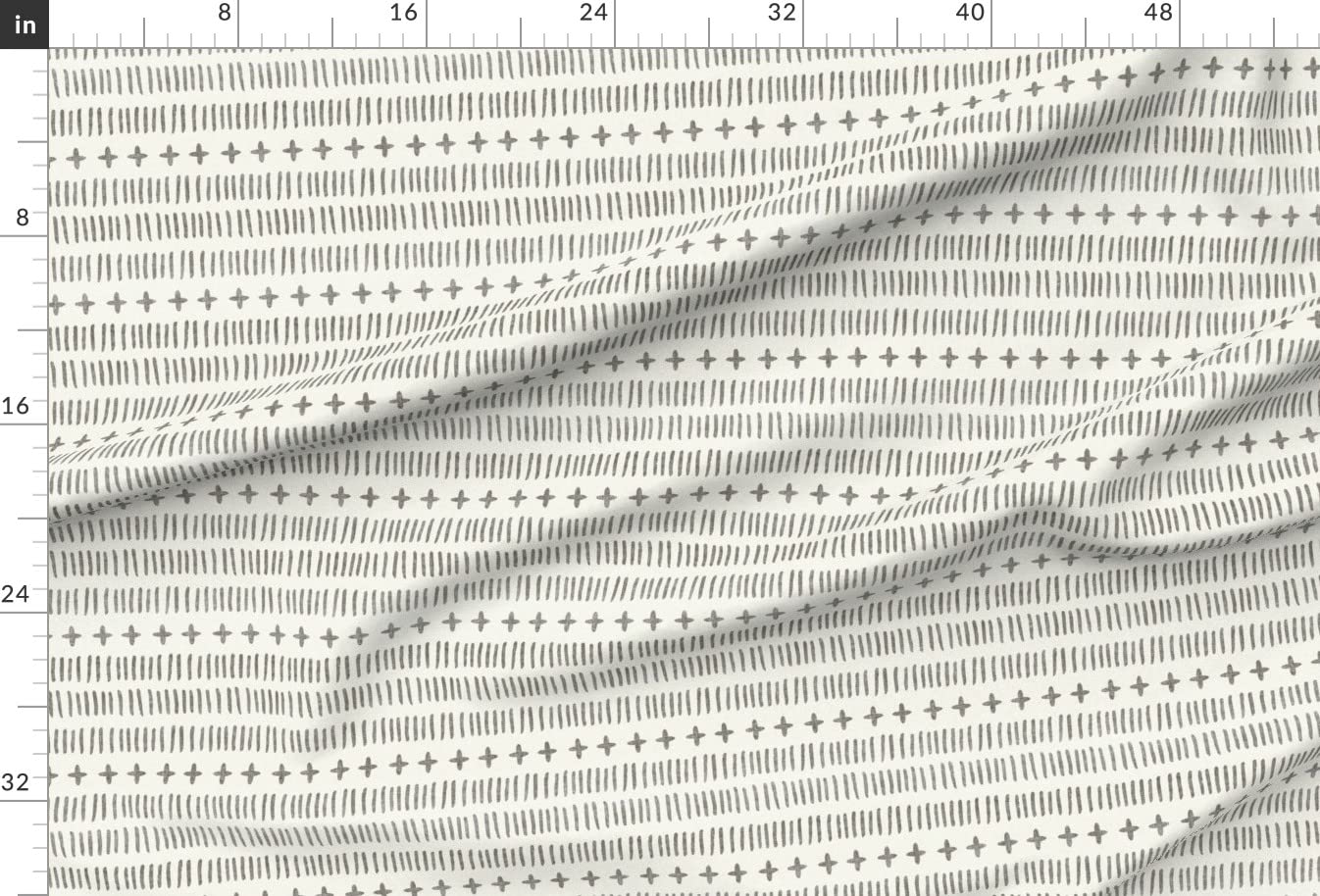Modern Farmhouse Moroccan Cream Gray Mudcloth Printed Minky Fabric by The Yard - Soft & Durable for Sewing Baby Blankets, Quilt Backing, Plush Toys & Home Decor Projects - Spoonflower Premium Fabric