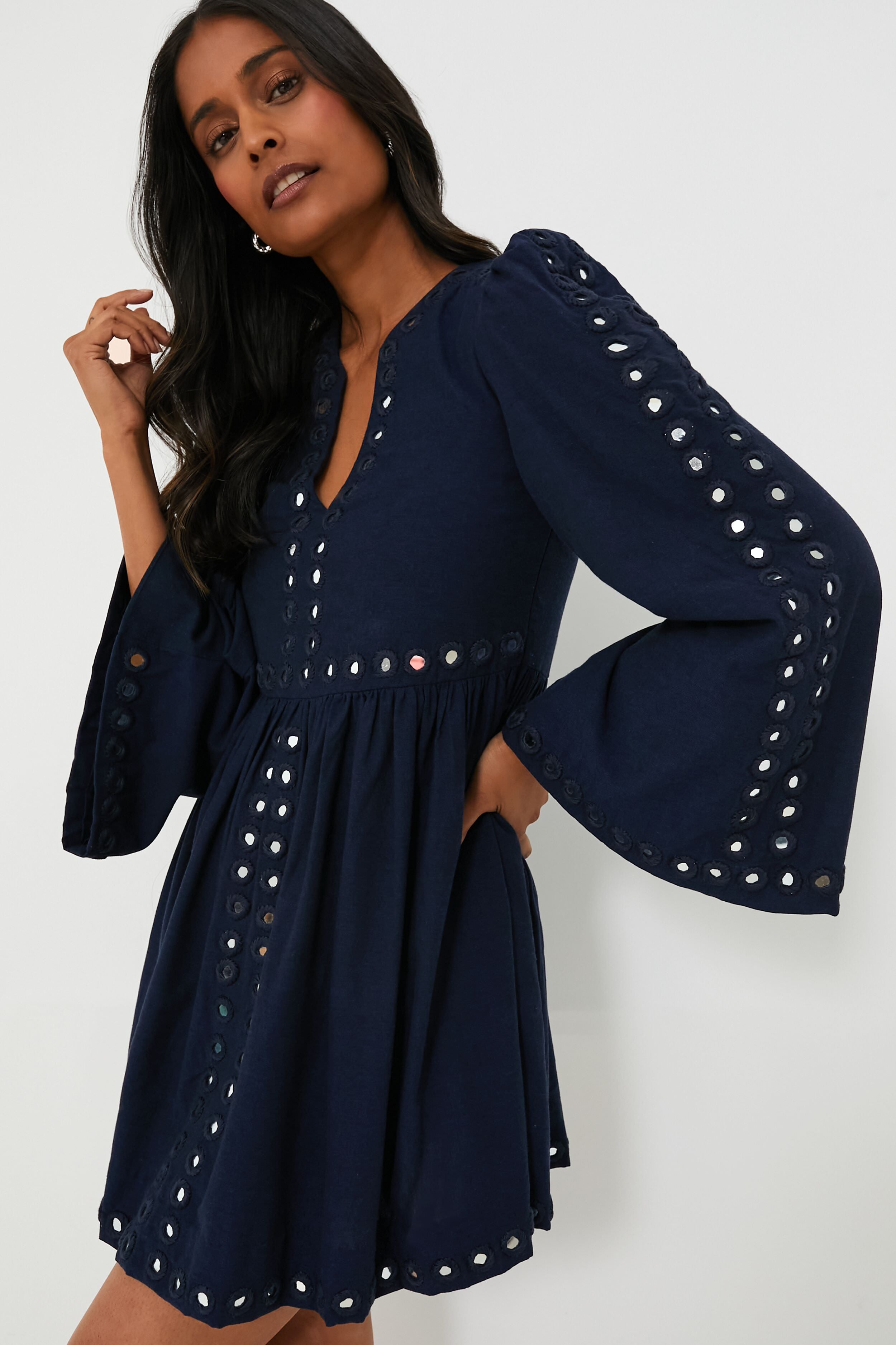 Blue Midnight Silvie Mirror Dress – Elegant Evening Gown for Prom, Party & Special Occasions