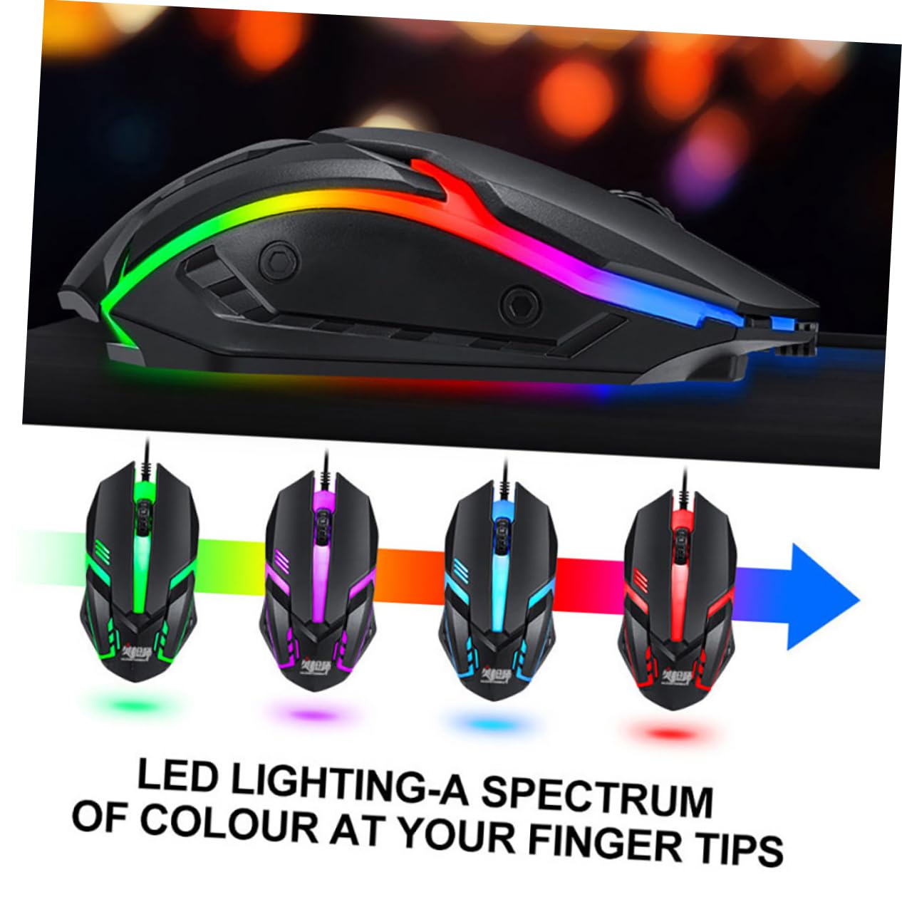 HOMSFOU 104 Key Mechanical Keyboard and Mouse Combo Set - 4-in-1 Gaming Keyboard Mouse Bundle with RGB Backlit for PC, Laptop, Office, and Gaming (Black) | Perfect for Typing, Work, and Esports
