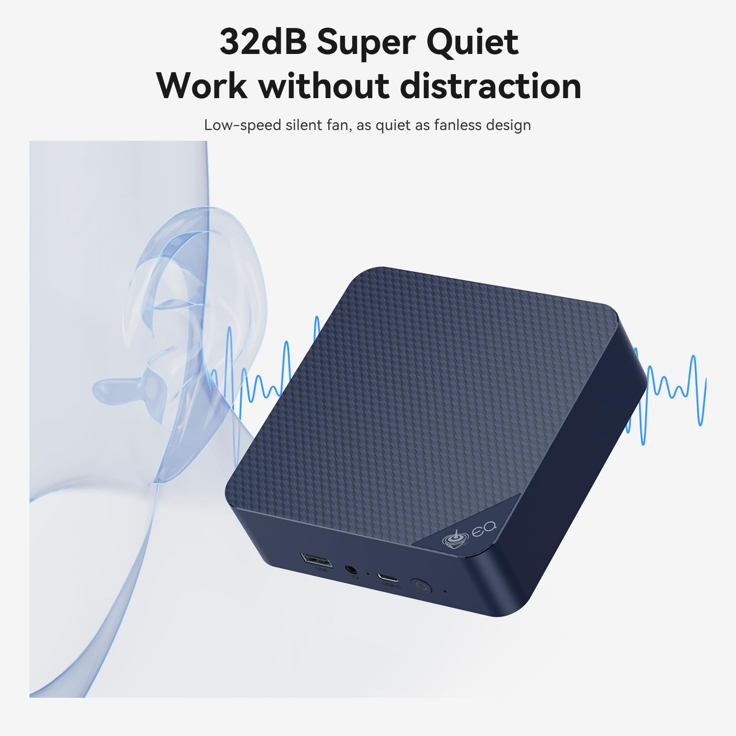 Beelink EQ14 Mini PC - Intel N150 Processor, 16GB DDR4 RAM, 500GB SSD, WiFi 6, Gigabit LAN, Bluetooth 5.2, Dual HDMI - Compact Desktop Computer for Home Office, Business & Entertainment