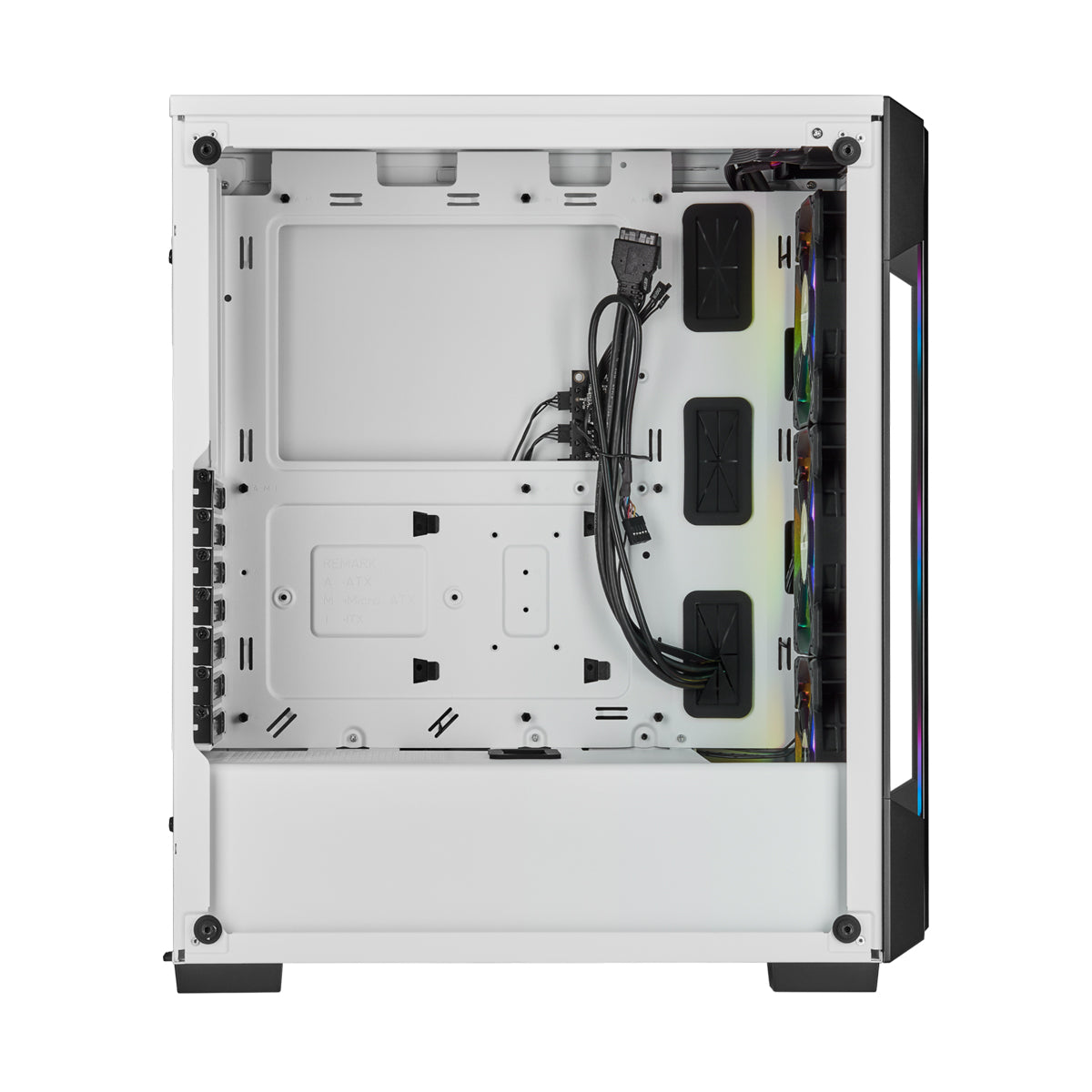 Corsair iCUE 220T RGB Tempered Glass Mid Tower ATX PC Case - White | High Airflow Gaming Computer Case with 3 RGB Fans | Perfect for Gaming Setup & Streaming Studio