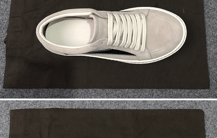 Rick Owens RO 22SS Correct Edition Dark Suede Leather Low Top Sneakers - Men's Luxury Streetwear Shoes for Casual Wear & Fashion Outfits
