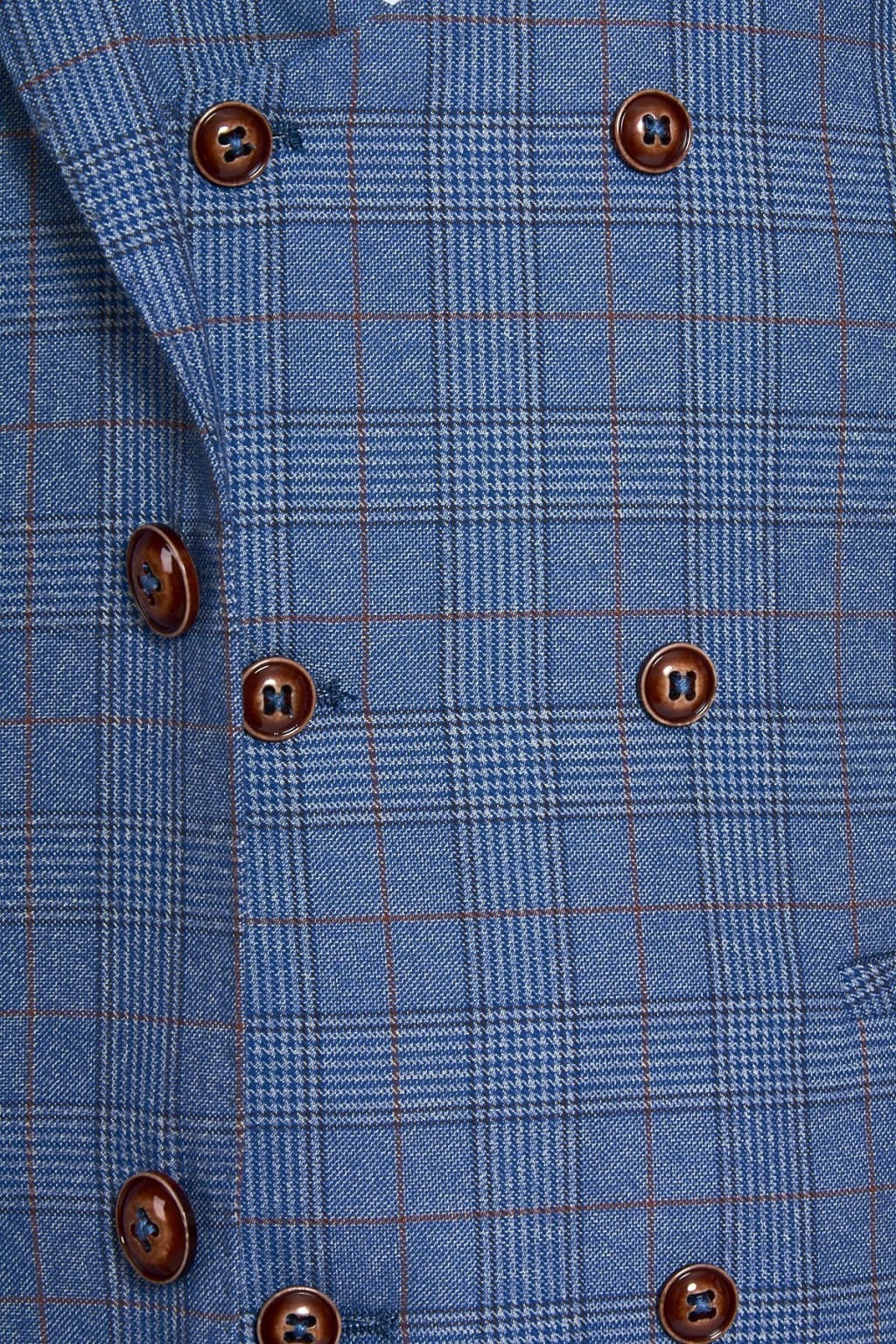 Light Blue Check Three Piece Suit for Men - Marc Darcy George Style Formal Wear | Perfect for Weddings, Business Meetings & Special Occasions