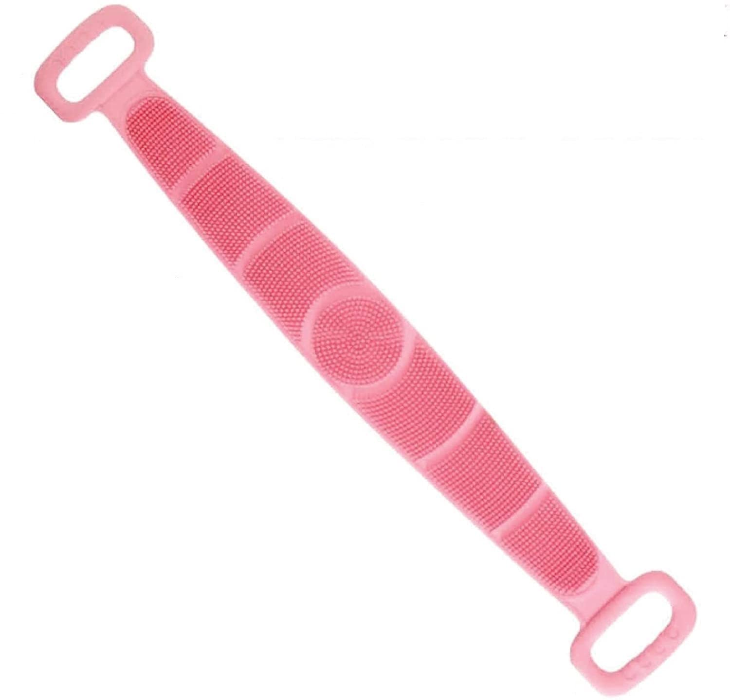 Premium Silicone Body Scrubber Belt - Exfoliating Bath Brush for Deep Cleansing & Dead Skin Removal - Gentle Skin Care for Men, Women & Kids - Perfect for Shower, Spa & Daily Hygiene (Color May Vary)