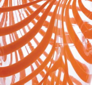 Aria Glasses - Orange Swirl Set of 6 | Elegant Drinking Glasses for Cocktails, Juice & Iced Tea | Perfect for Parties, Weddings & Home Entertaining