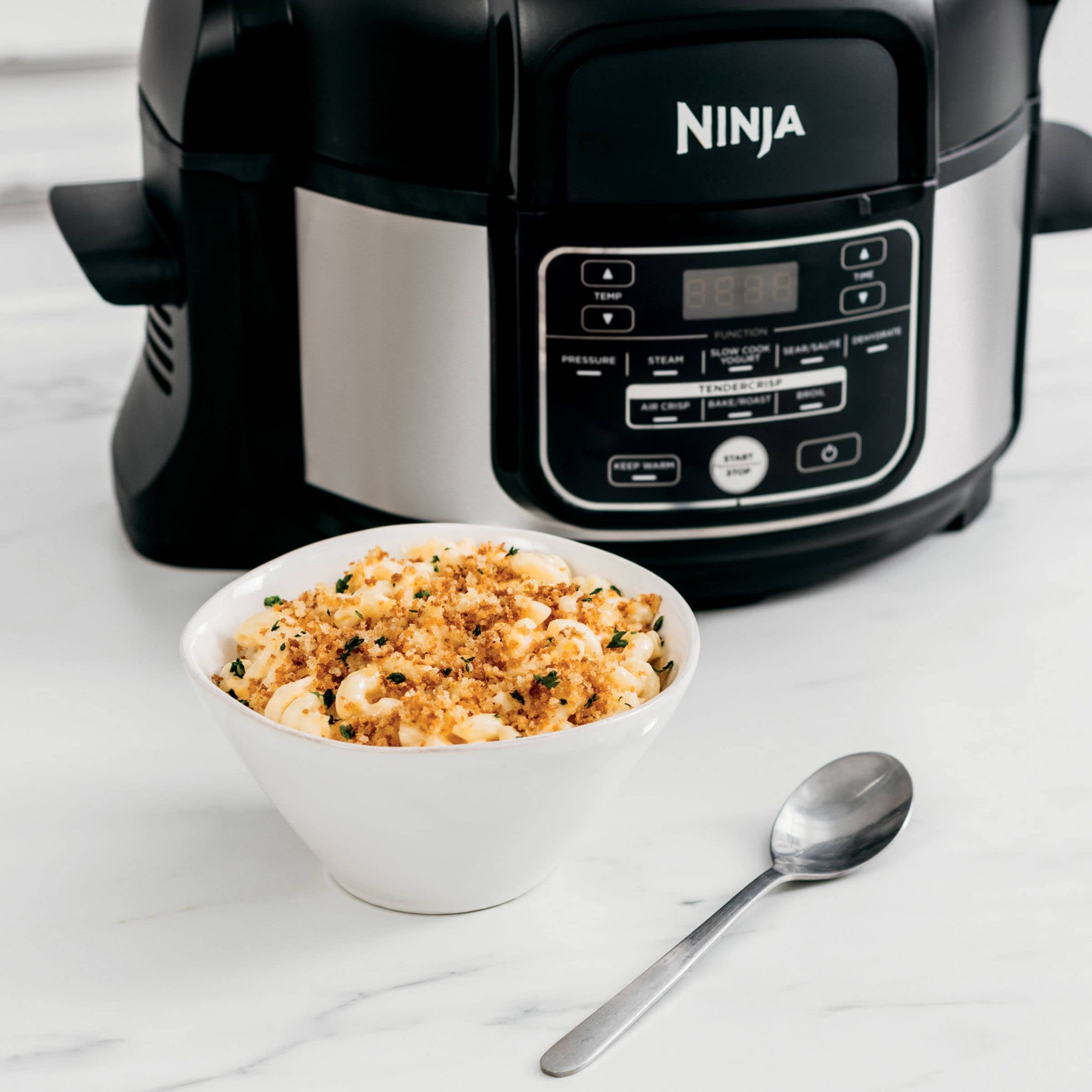 Ninja Foodi FD101 10-in-1 5-Quart Digital Pressure Cooker & Air Fryer Combo | Stainless Steel | Renewed | Perfect for Quick Meals, Healthy Frying & Family Cooking