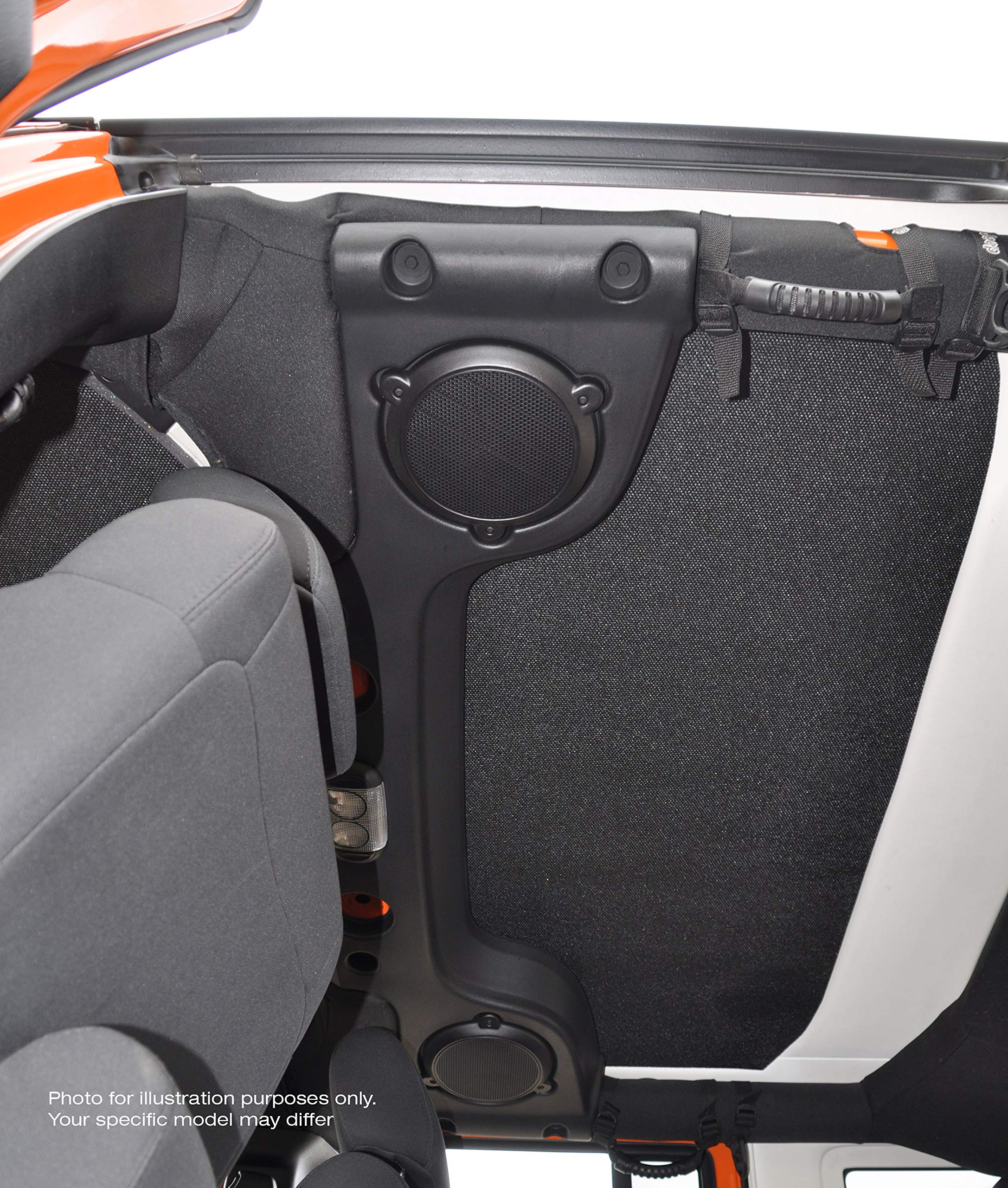 Premium Boom Mat Grey Sound Deadening Headliner for Jeep Wrangler TJ (2003-2006) | Factory Speaker Pods Compatible | Noise Reduction & Thermal Insulation | Perfect for Off-Roading & Daily Commuting