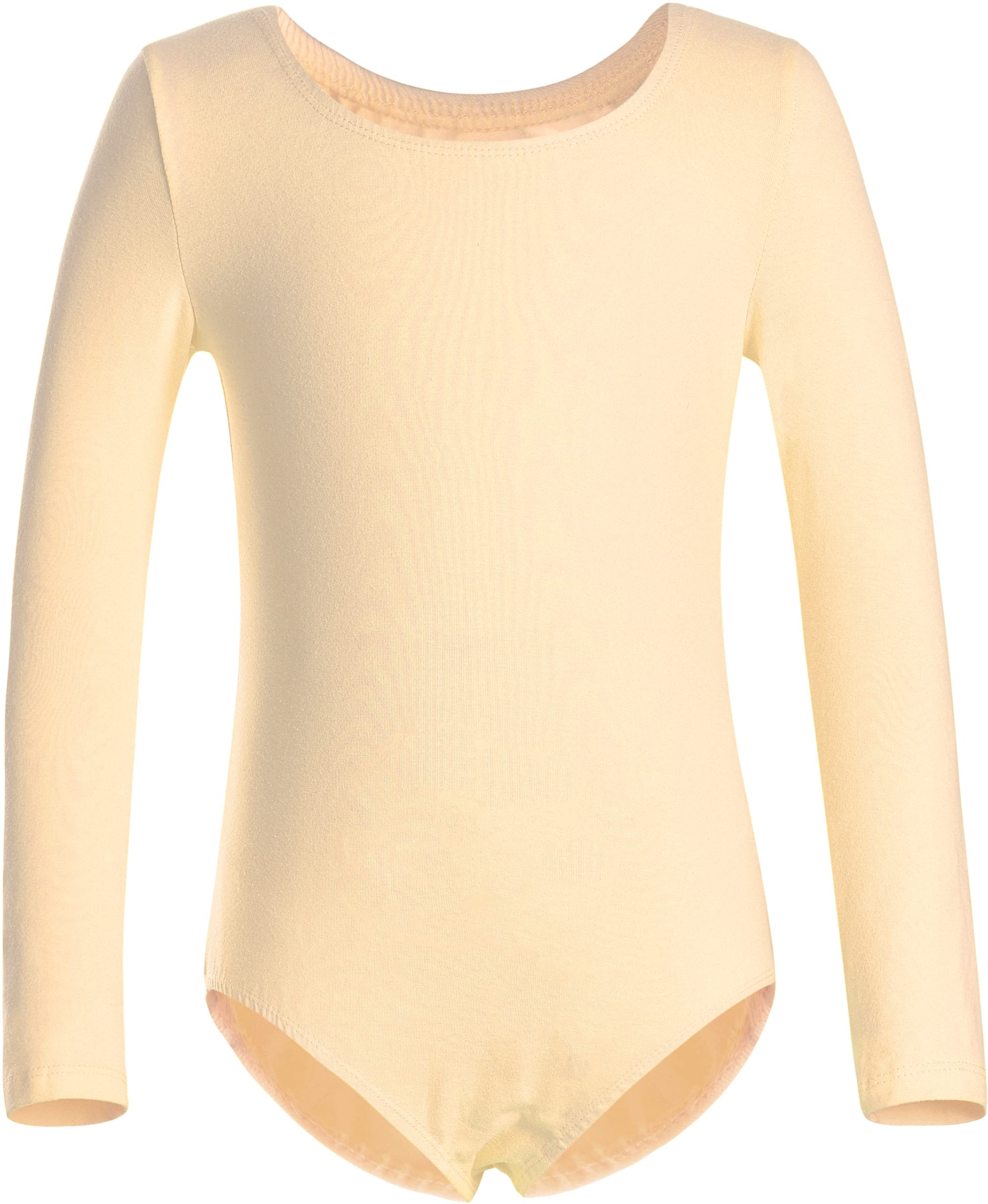 DANSHOW Girls' Long Sleeve Leotard for Gymnastics, Dance & Ballet - Stretchable Basic Team Leotard for Toddlers - Perfect for Dance Classes, Recitals & Gymnastics Practice