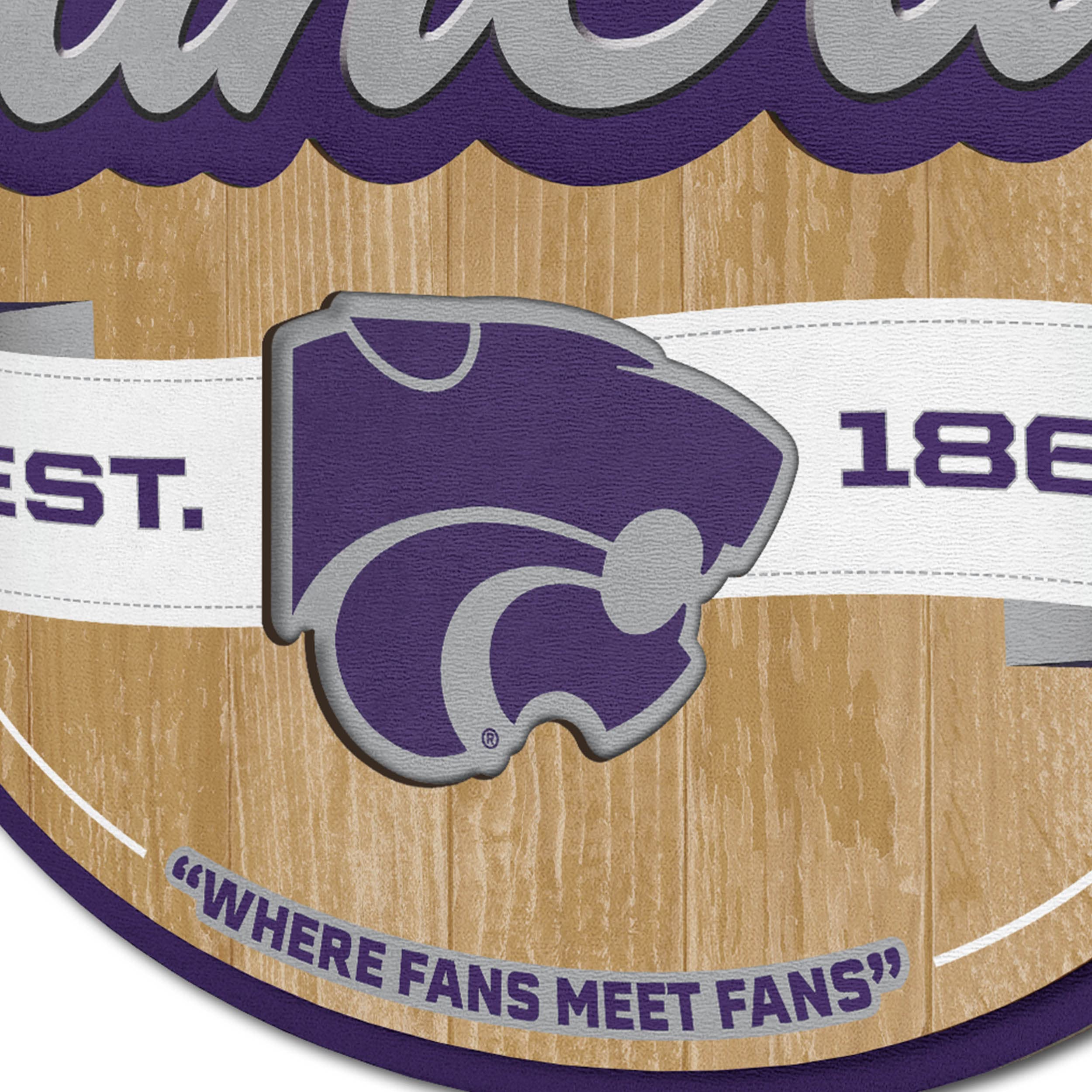 YouTheFan NCAA College Team Fan Cave Sign - Customizable Sports Room Decor for Game Day, Man Cave & Tailgating Parties - Perfect Gift for Football & Basketball Fans