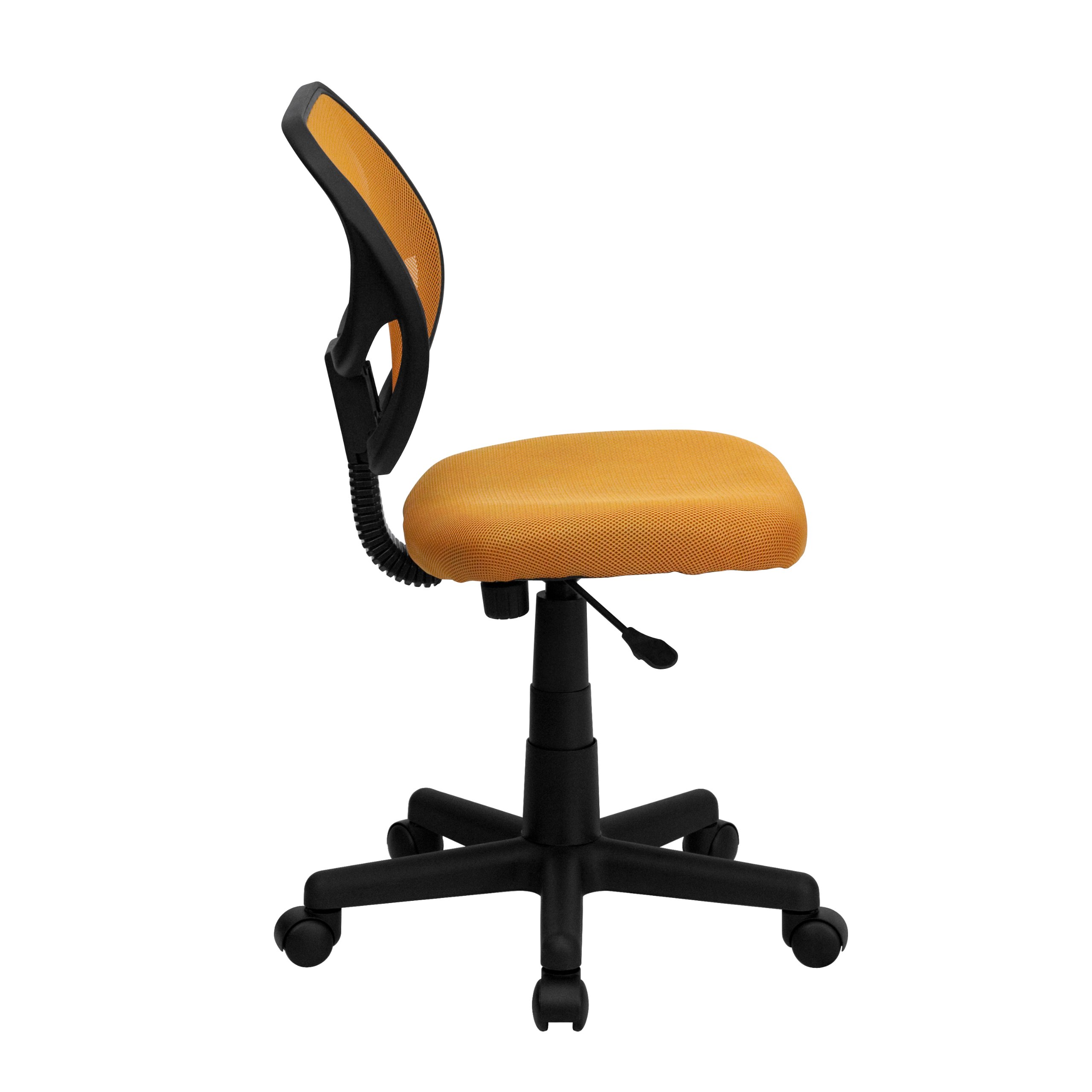 Flash Furniture Neri Low Back Orange Mesh Swivel Task Office Chair - Ergonomic Desk Chair for Home & Office - Comfortable Computer Chair for Long Hours of Work or Gaming
