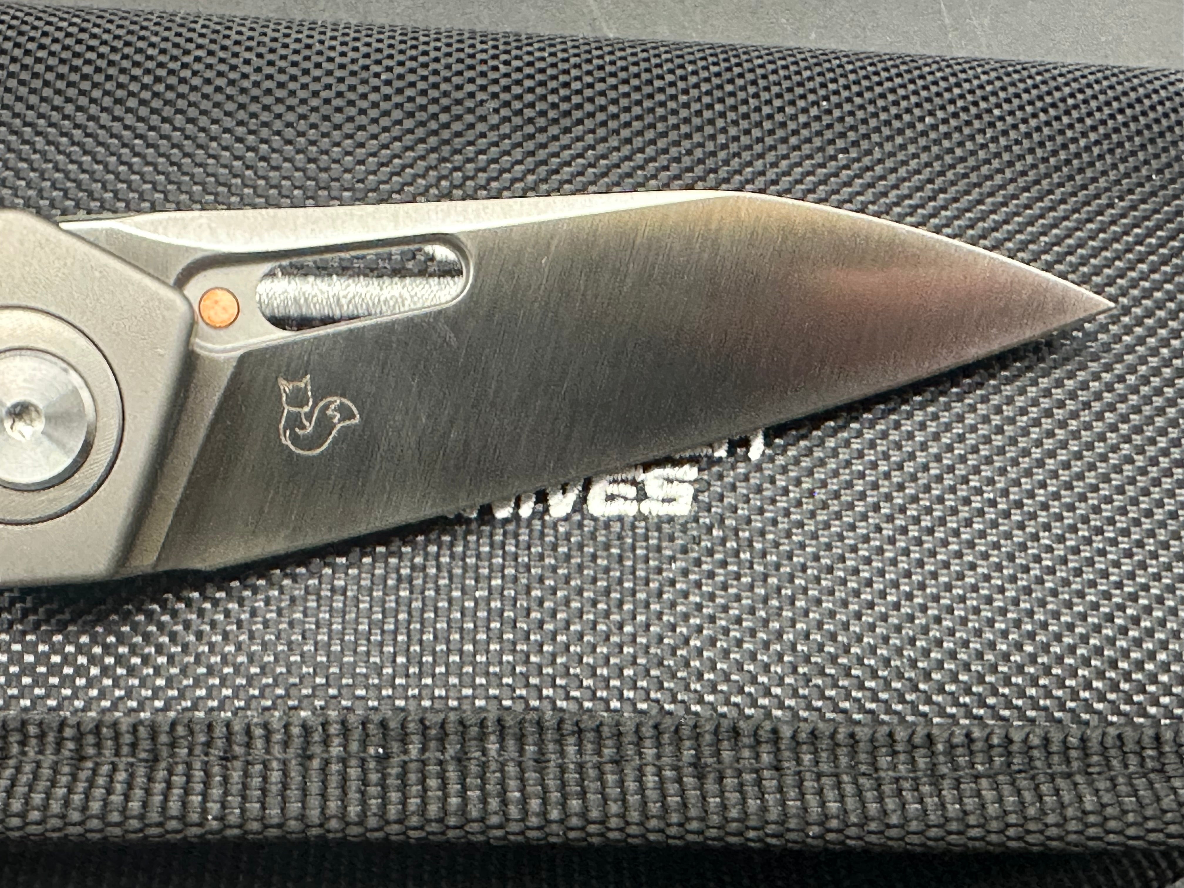 BESTECH VK VOID Folding Knife - White Bead Blast/Stonewash Titanium Handle, ELMAX Plain Edge Satin Finish BT2305A - EDC Pocket Knife for Camping, Hiking & Outdoor Survival