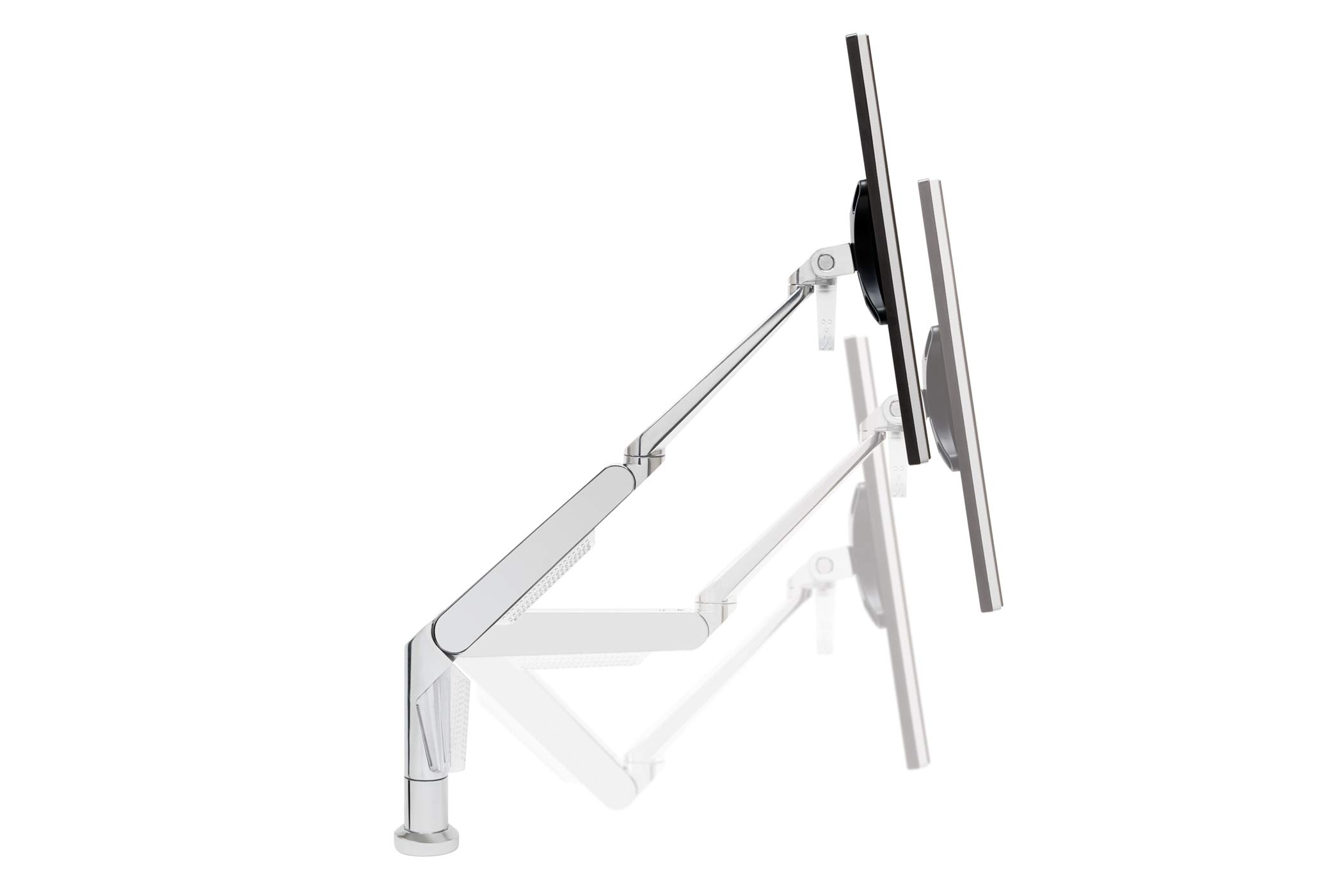 EVO II Premium Monitor Arm - Heavy Duty Adjustable Desk Mount for Single Screen, Black - Perfect for Home Office, Gaming & Workspace Setup