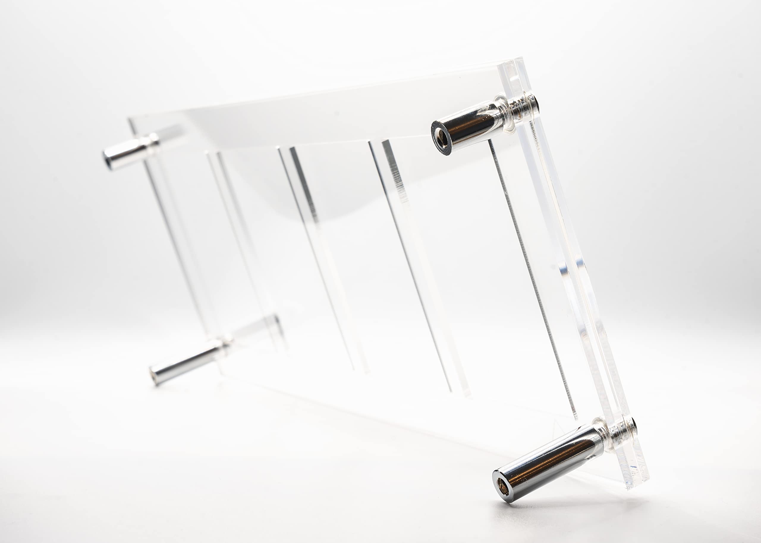 4-Slot Clear Acrylic Trading Card Display Stand with UV Protection - Perfect for Pokemon, Magic, and Sports Card Collections - Ideal for Showcasing Valuable Cards at Home or in Stores