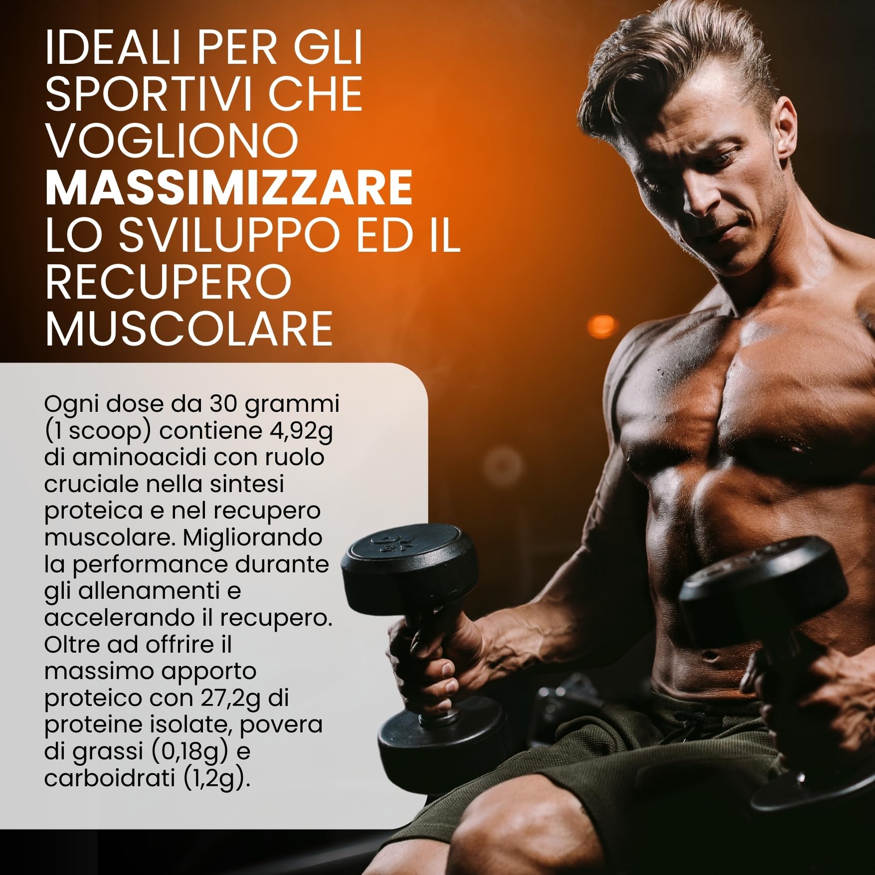 100% Whey Protein Isolate Powder - 90% Protein, Low Fat (0.18g) & Low Carb (1.2g) per Serving - Italian Made Muscle Recovery Supplement - Ideal for Post-Workout, Weight Loss & Fitness Goals