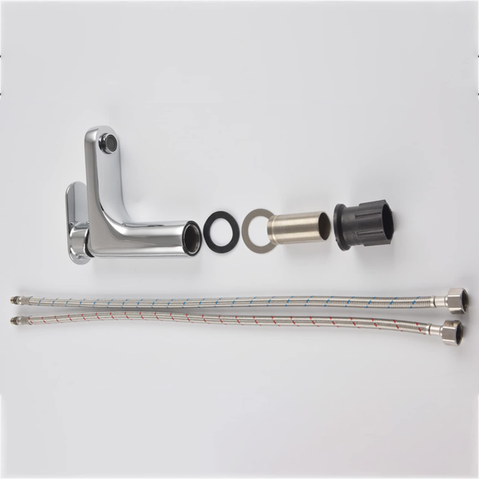 Premium Brass Bathroom Sink Faucet - Chrome Plated Single Handle Mixer Tap with Hot & Cold Water Control - Perfect for Vessel Sinks, Vanities, and Modern Bathrooms - Easy Single Hole Installation for Home & Commercial Use