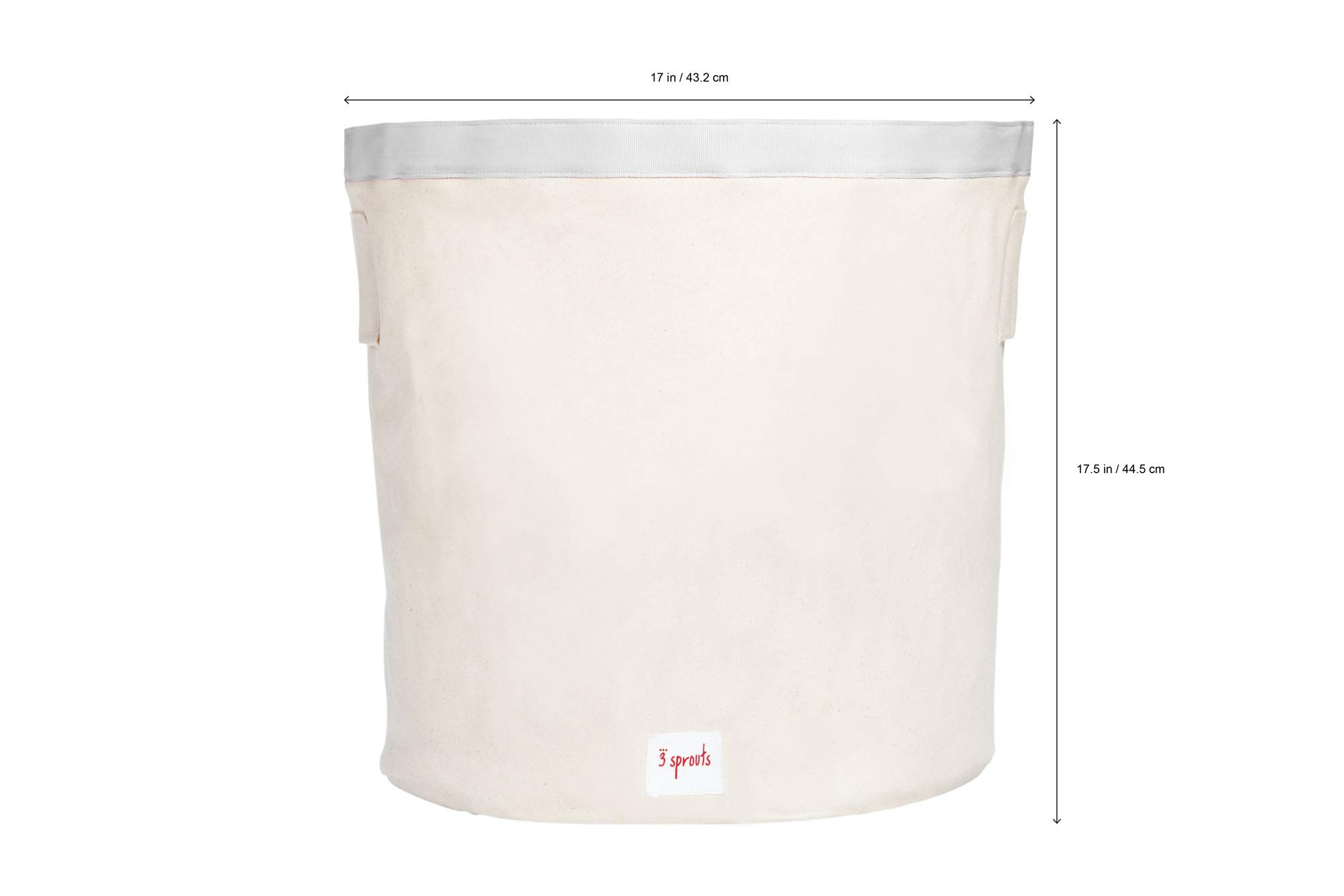 3 Sprouts Large Kids Toy Storage Basket - Durable Cotton Canvas Organizer with Handles for Toys, Laundry & Home Organization | Perfect for Nursery, Playroom & Kids Bedroom Storage Solutions
