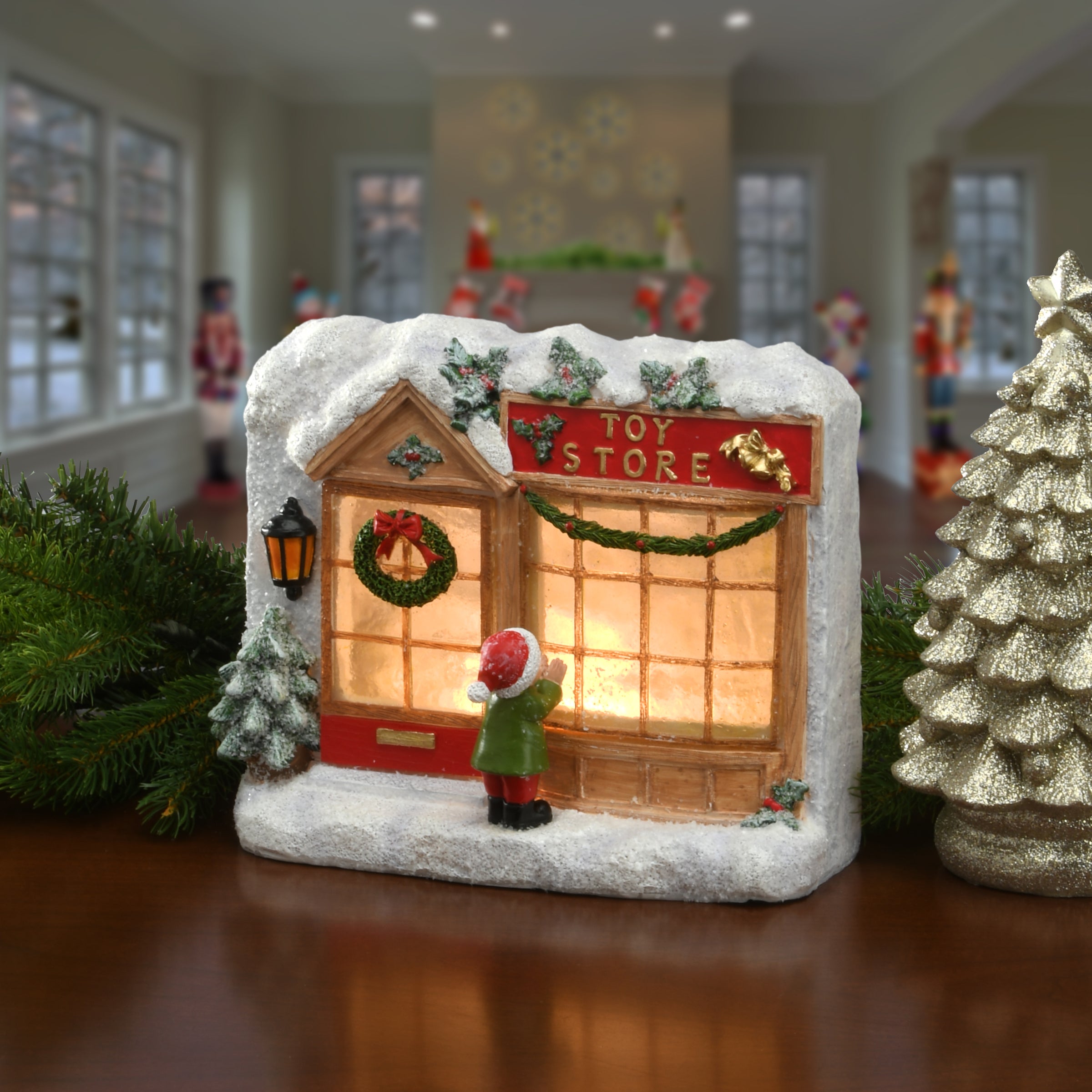 7 Inch Toy Storage House with LED Lights - Perfect for Kids' Room Organization & Playroom Decor