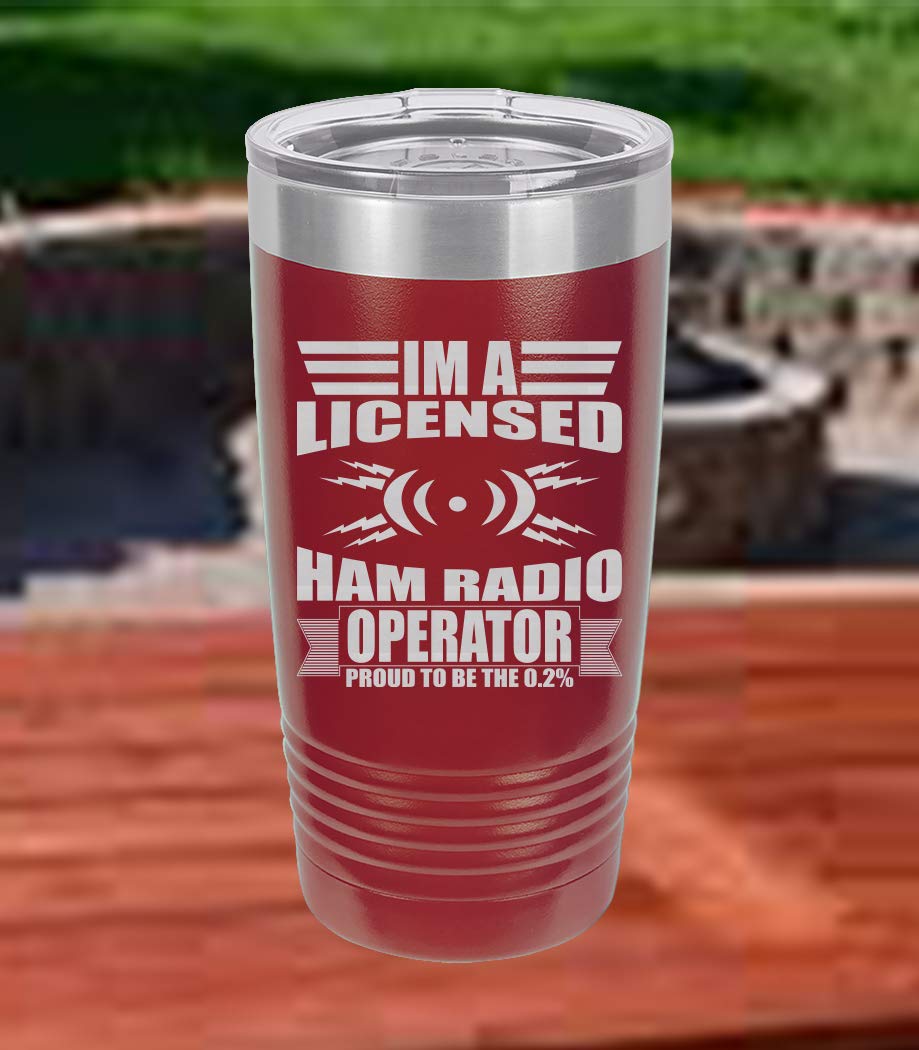 Premium 20oz HAM Radio Operator Coffee Tumbler - Insulated Stainless Steel Travel Mug for Amateur Radio Enthusiasts - Perfect for Field Operations, Commuting & Outdoor Adventures