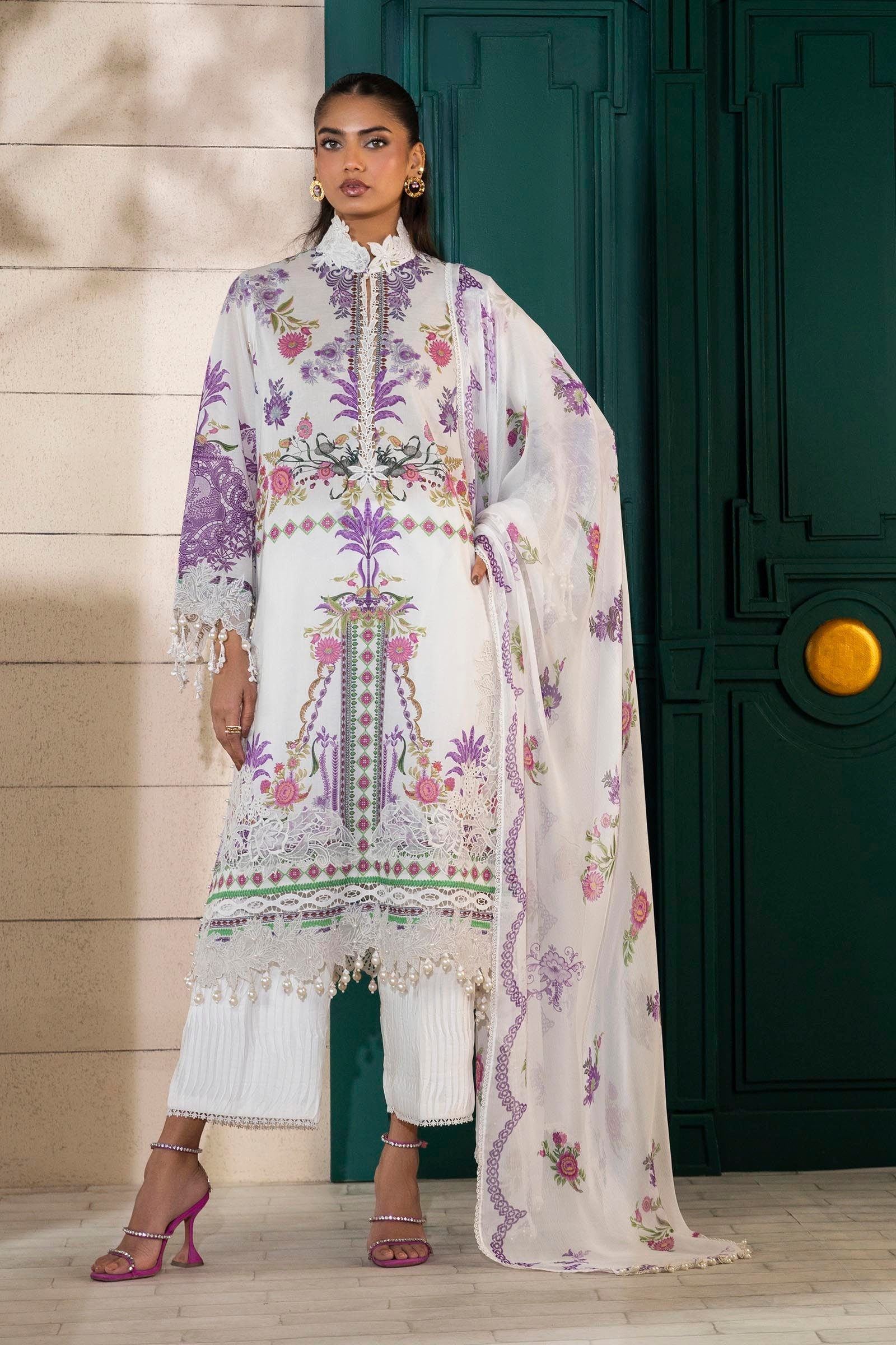 Sana Safinaz Muzlin Vol1 Unstitched Fabric - Premium Pakistani Designer Lawn for Women's Dresses & Suits - Perfect for Summer Outfits, Formal Wear & Party Dresses