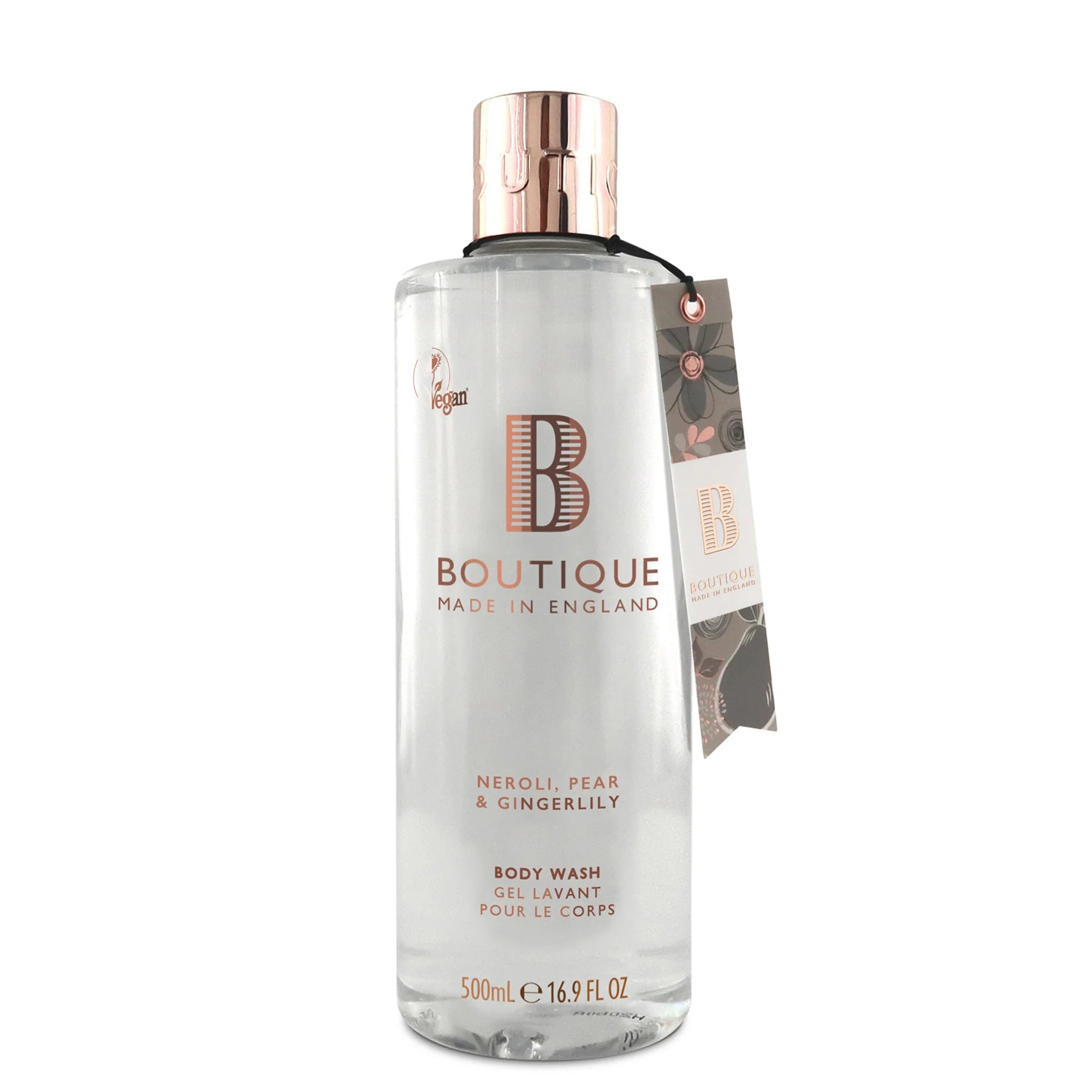 Grace Cole Neroli, Pear & Gingerlily Body Wash 500ml - Luxurious Moisturizing Shower Gel for Dry Skin, Vegan & Cruelty-Free - Perfect for Daily Use, Spa Days & Gift Sets