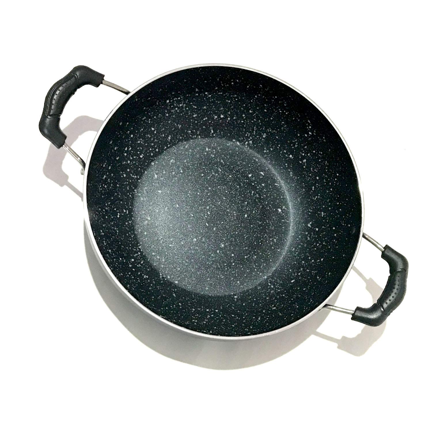 **Non-Stick Kadai with Glass Lid - 2.2L Deep Fry Pan for Gas & Induction - Aluminum All-Purpose Kadhai for Stir-Frying, Cooking, and Frying - Perfect for Indian, Asian & Home Cooking**