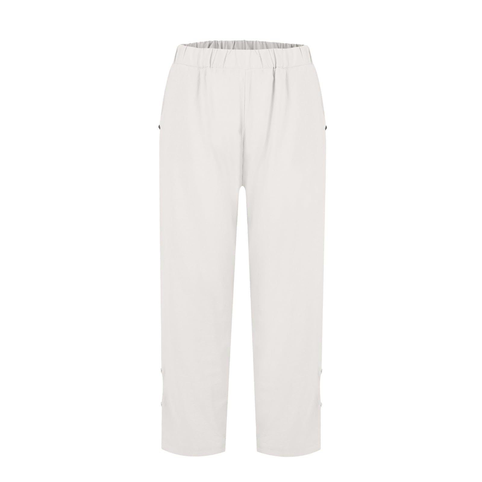 2024 Women's Linen Pants - Sexy, Comfortable & Breathable Cotton Linen Trousers - Loose Fit Boho Pants for Summer, Beach & Casual Wear