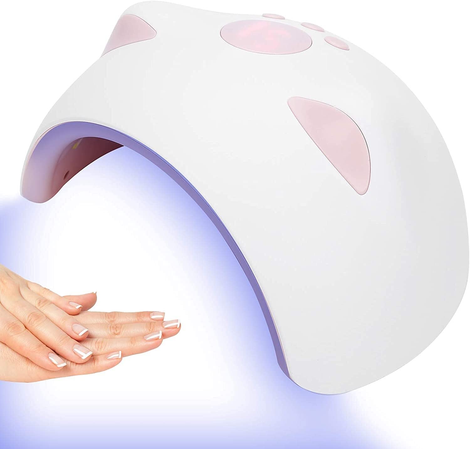 LSZ 60W UV LED Nail Dryer with 20 Lamp Beads - Intelligent Timer USB Nail Curing Machine for Gel Polish - Home & Salon Nail Art Supplies (Perfect for Manicures, Pedicures & Nail Extensions)