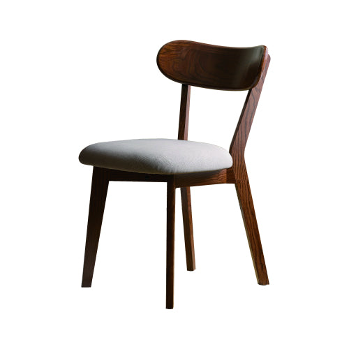 Solid Wood Dining Chair with Curved Backrest - Oak, Cherry, Beech Wood Options - Perfect for Kitchen, Dining Room & Restaurant Seating