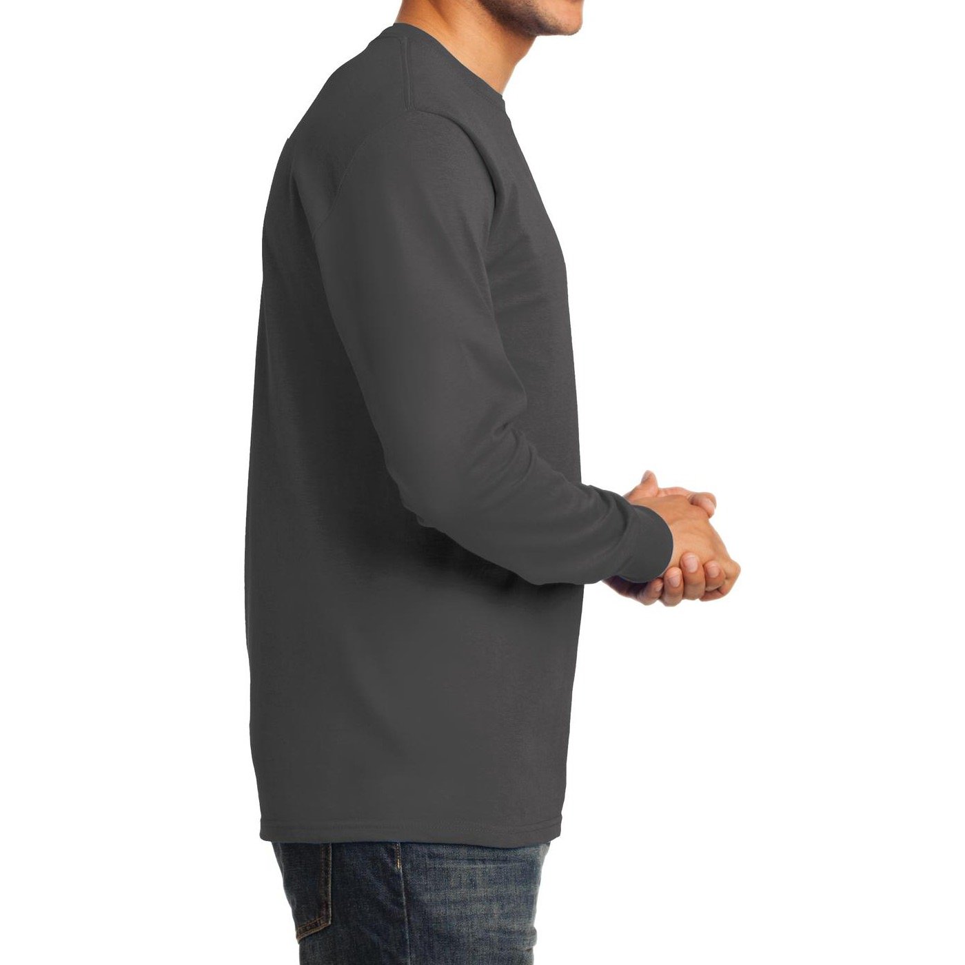 Premium Men's Long Sleeve Basic T-Shirt - Soft Cotton Essential Tee for Casual Wear, Layering & Everyday Comfort